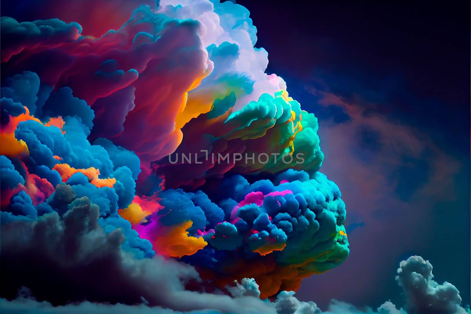 Colored clouds of plasticine, art. High quality illustration