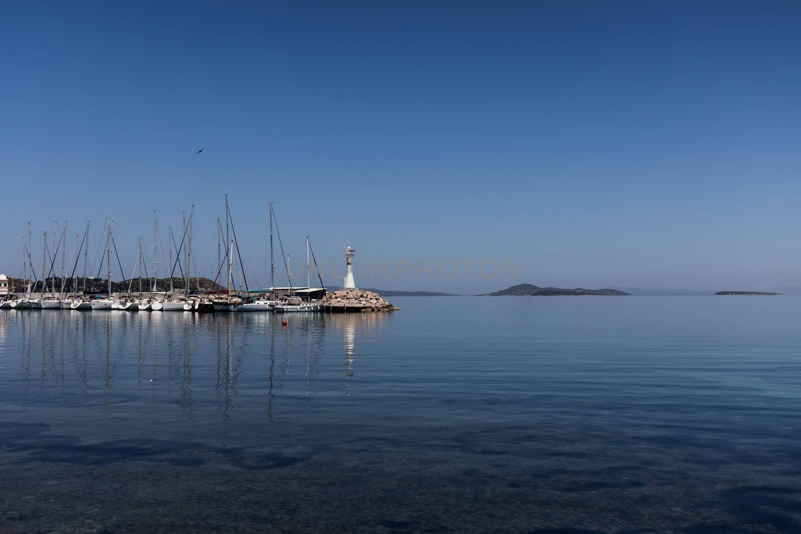 Karantina Island landscape in Izmir, iskele Urla (Quarantine Island)