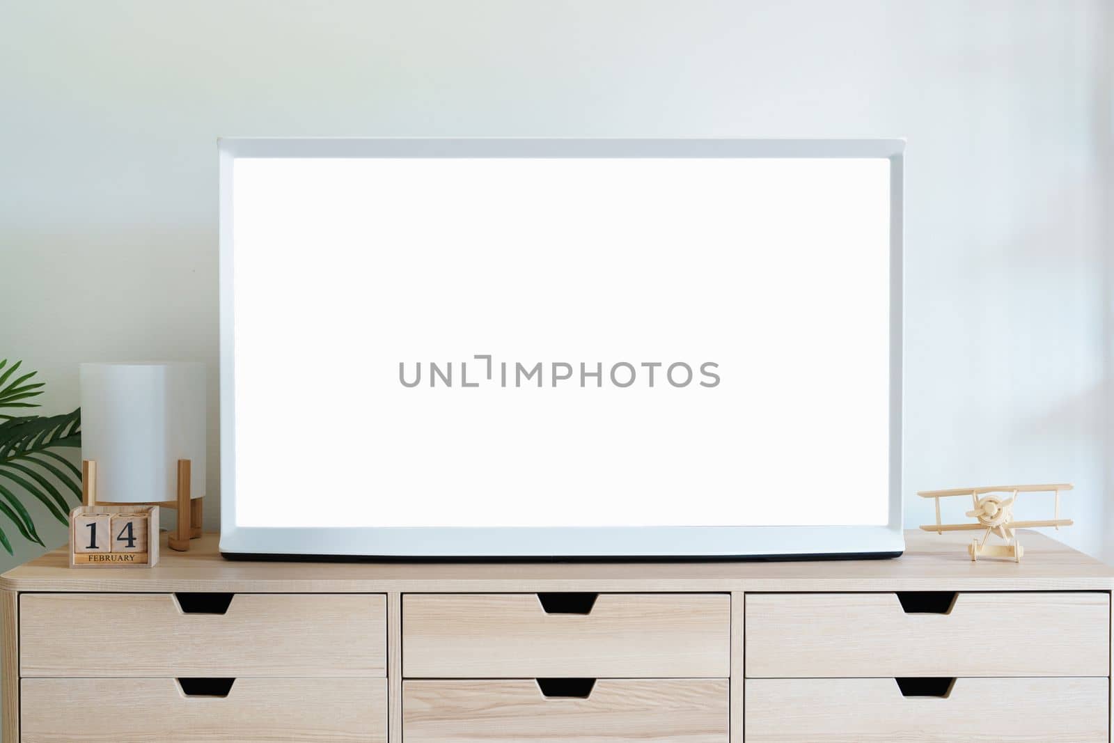 White screen TV that can bring messages or advertising media to put.