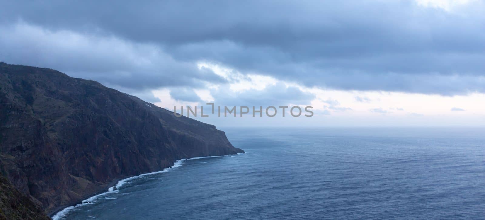 sunset view ocean and rocks beautiful background. High quality photo