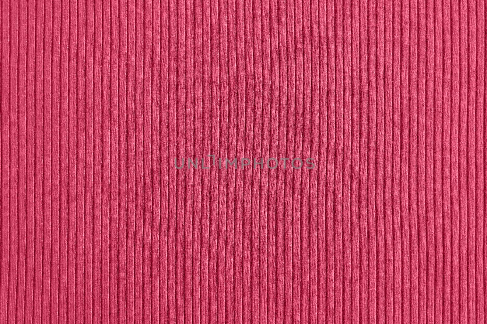 Viva magenta color of the year 2023, ribbed texture of cloth. Fabric textile pattern. by Ri6ka