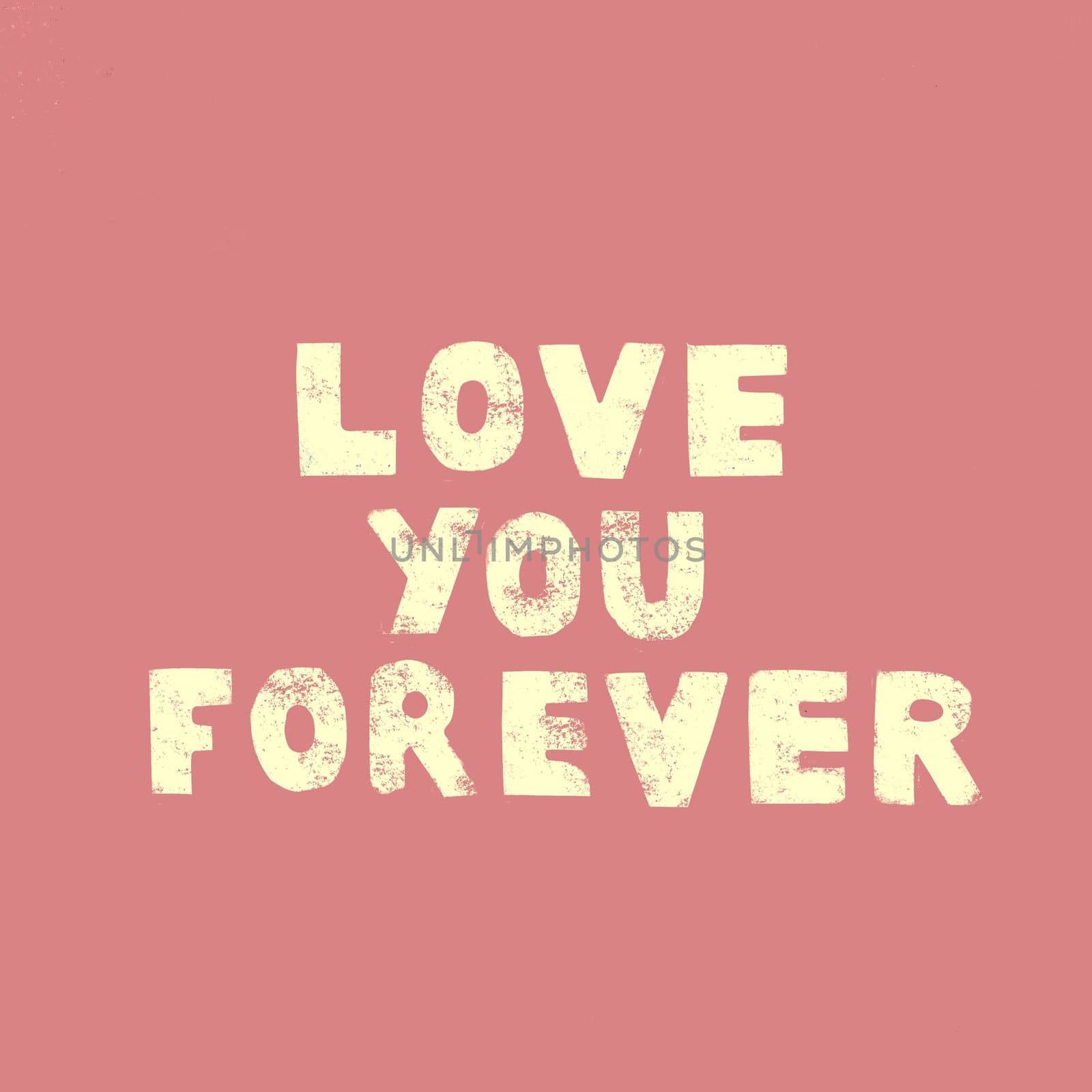 I love you forever. Inscription.Valentine's day greeting card by Dustick