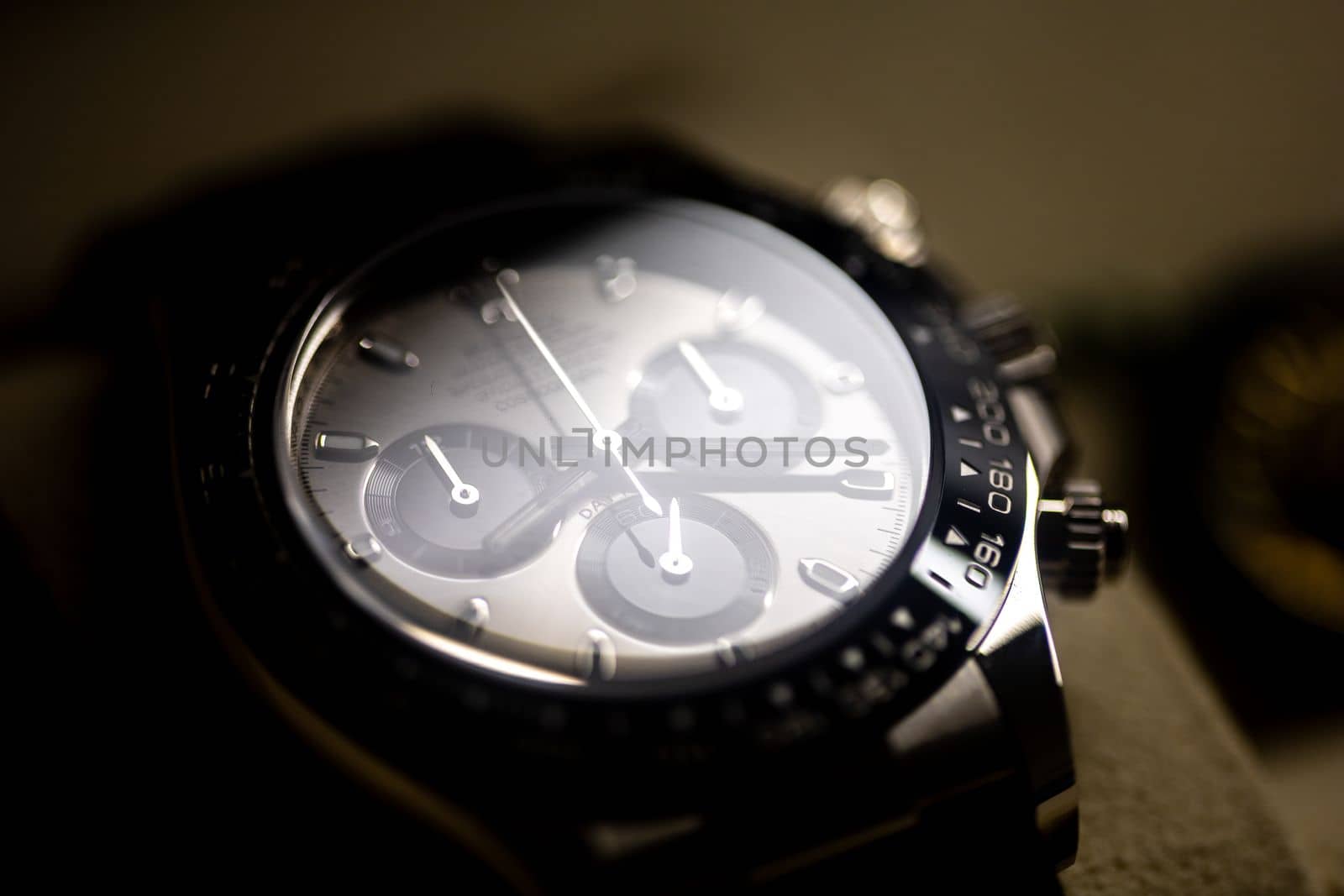 LJUBLJANA, SLOVENIA - December 12, 2021: Luxury watch Rolex Oyster Perpetual close up with selective focus. High quality photo