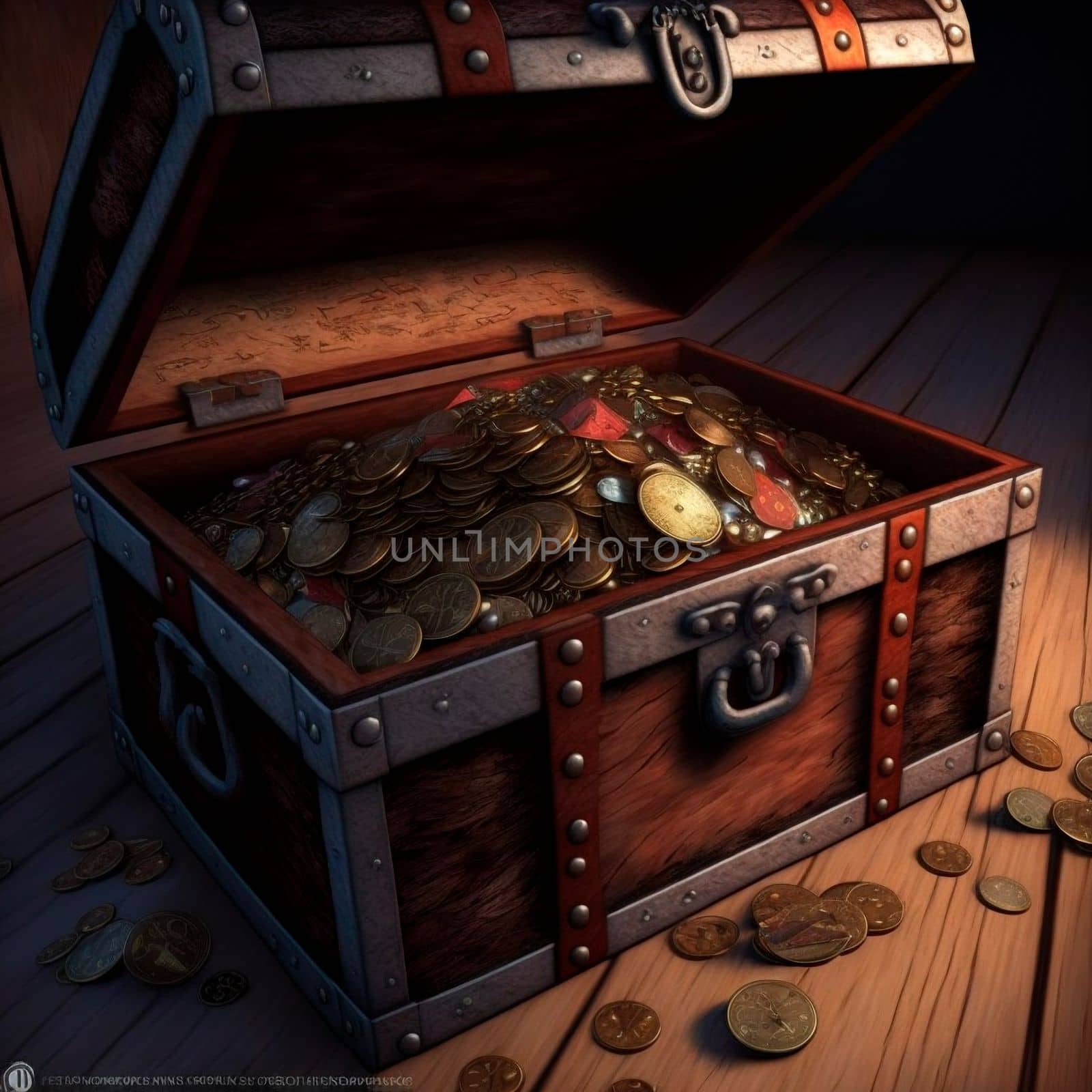Treasure chest. High quality illustration