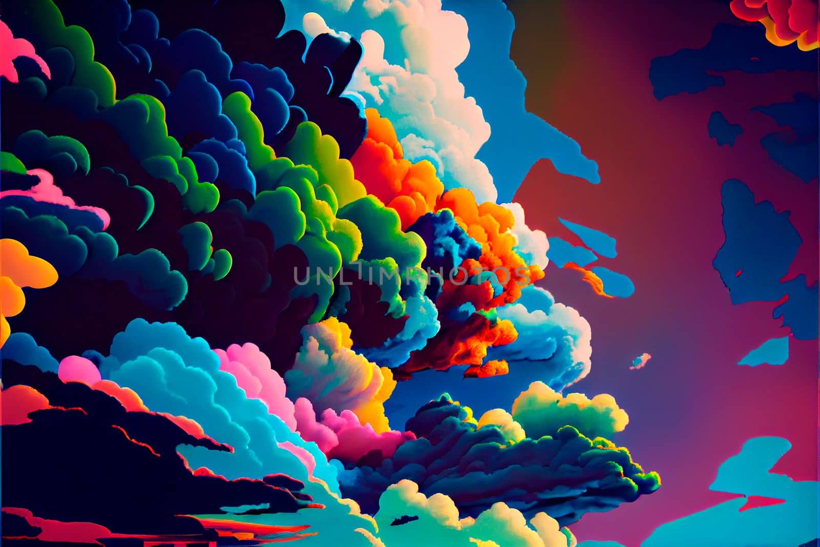 Colored clouds of plasticine, art. High quality illustration