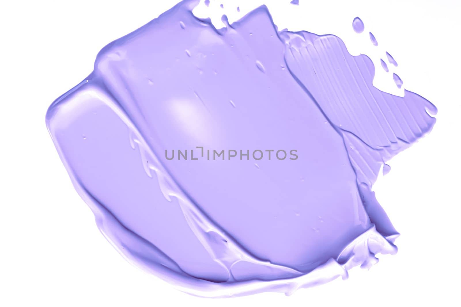 Pastel purple beauty swatch, skincare and makeup cosmetic product sample texture isolated on white background, make-up smudge, cream cosmetics smear or paint brush stroke by Anneleven