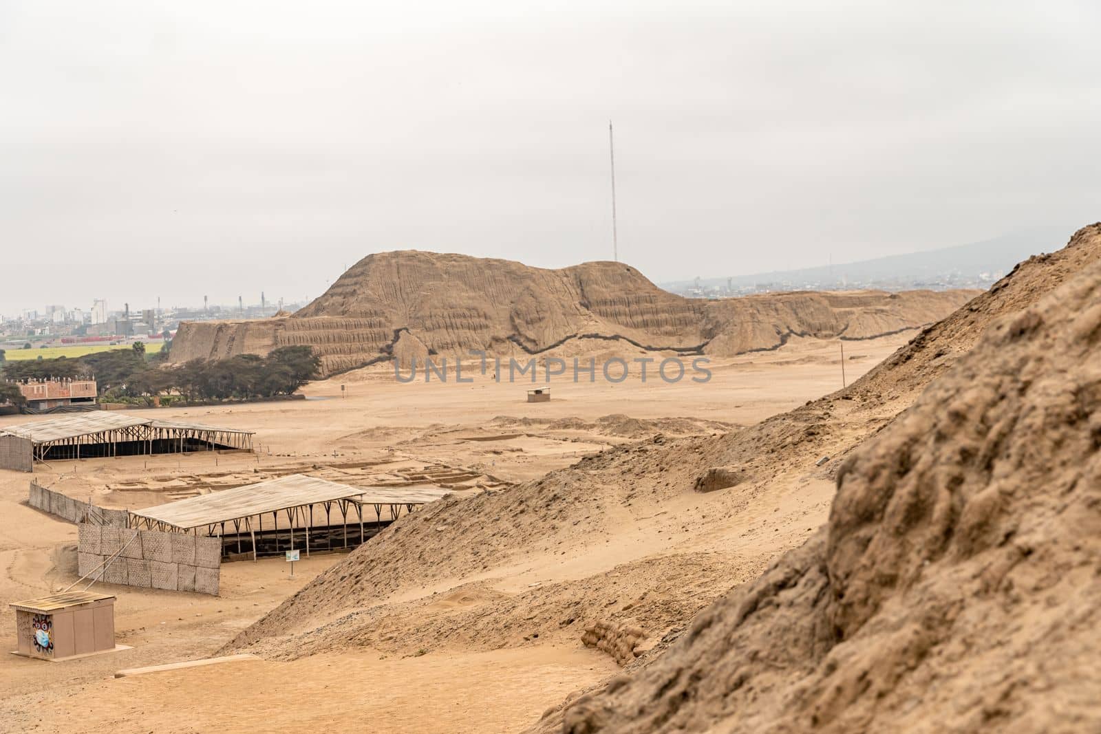 Huaca de la Luna archaeological site in Peru near Trujillo. 