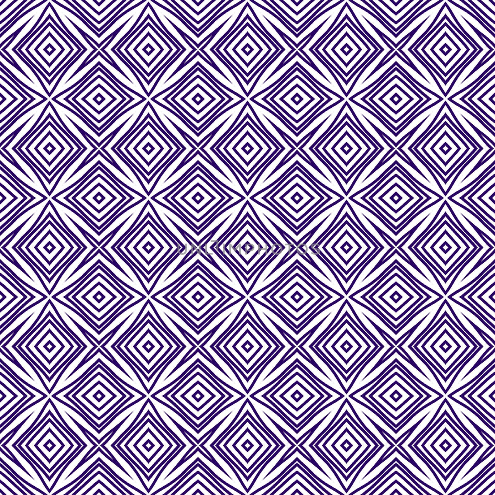 Tiled watercolor pattern. Purple symmetrical by beginagain