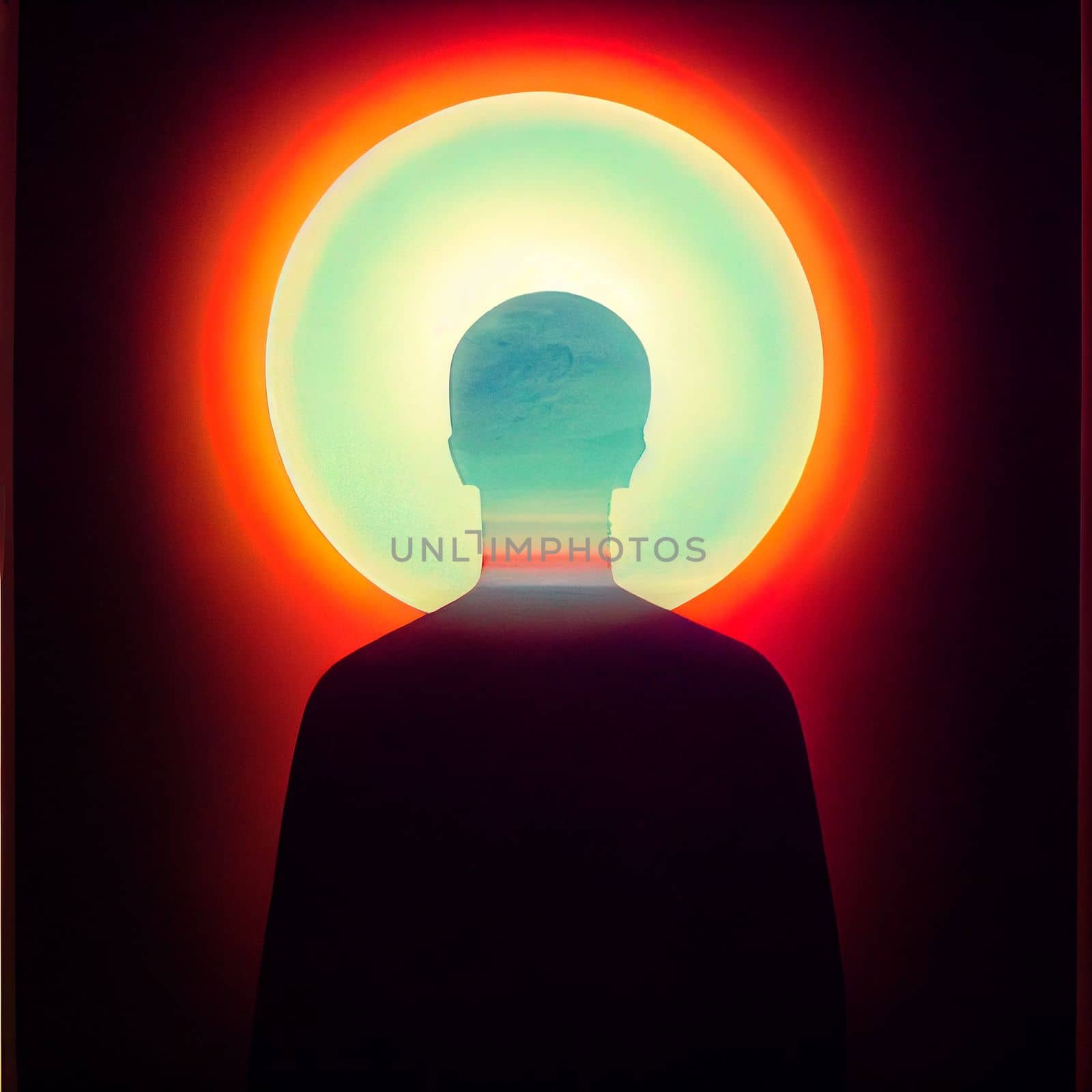 Abstract image of a human silhouette by NeuroSky