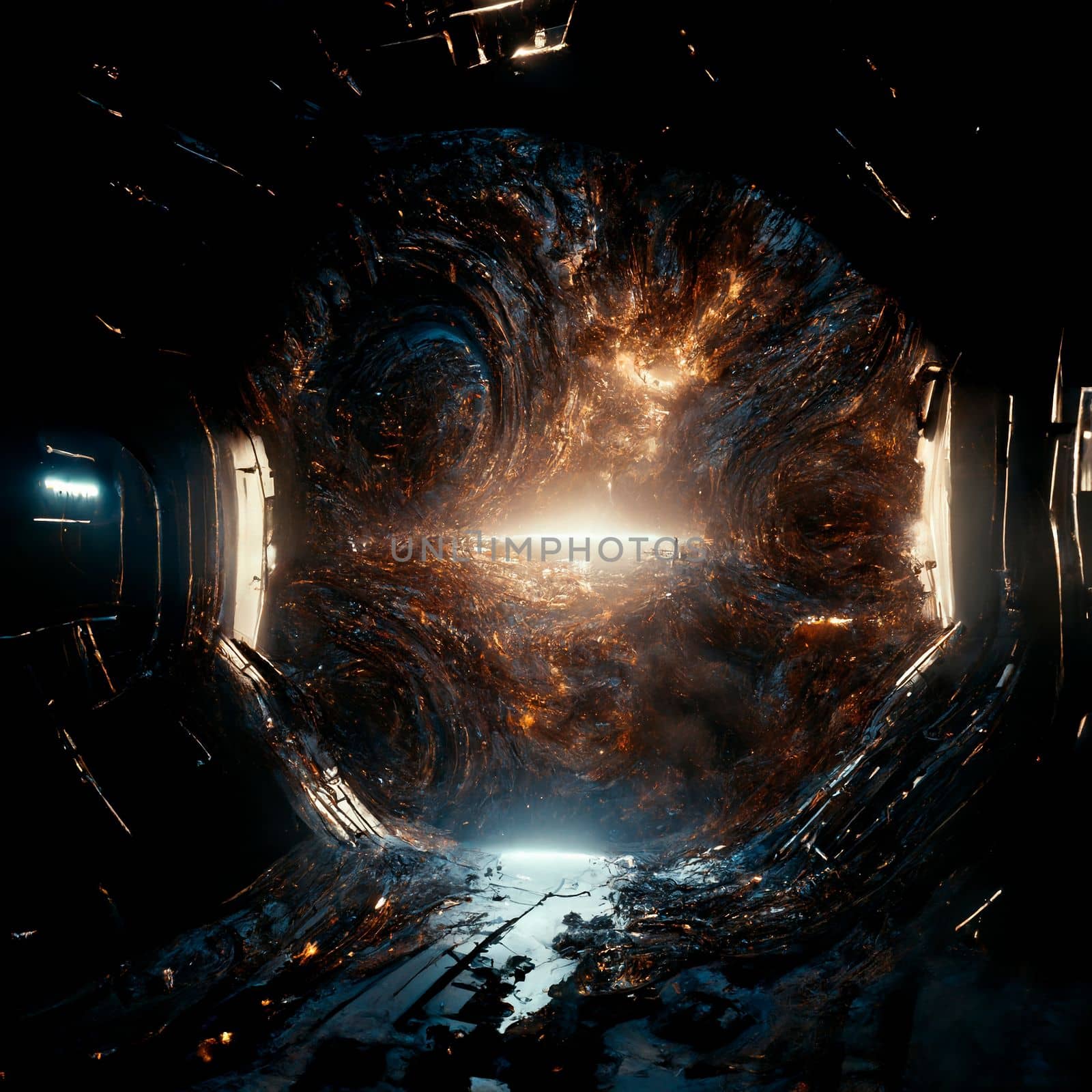 Space portal, space view, event horizon. Universe of Interstellar by NeuroSky