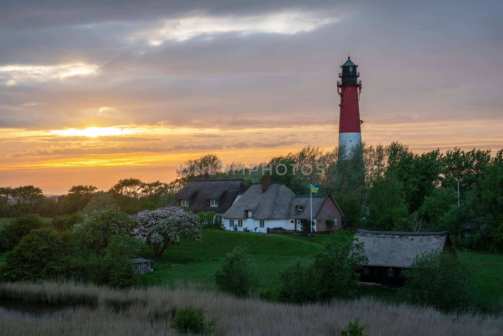 Lighthouse of Pellworm, North Frisia, Germany by alfotokunst