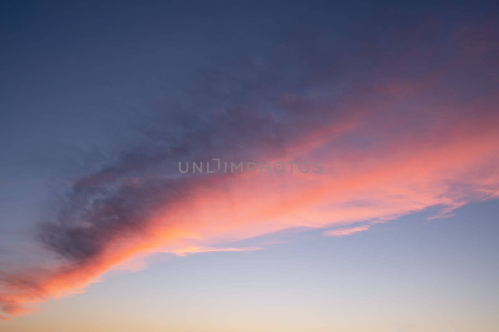 Evening sky with pastel-colored clouds