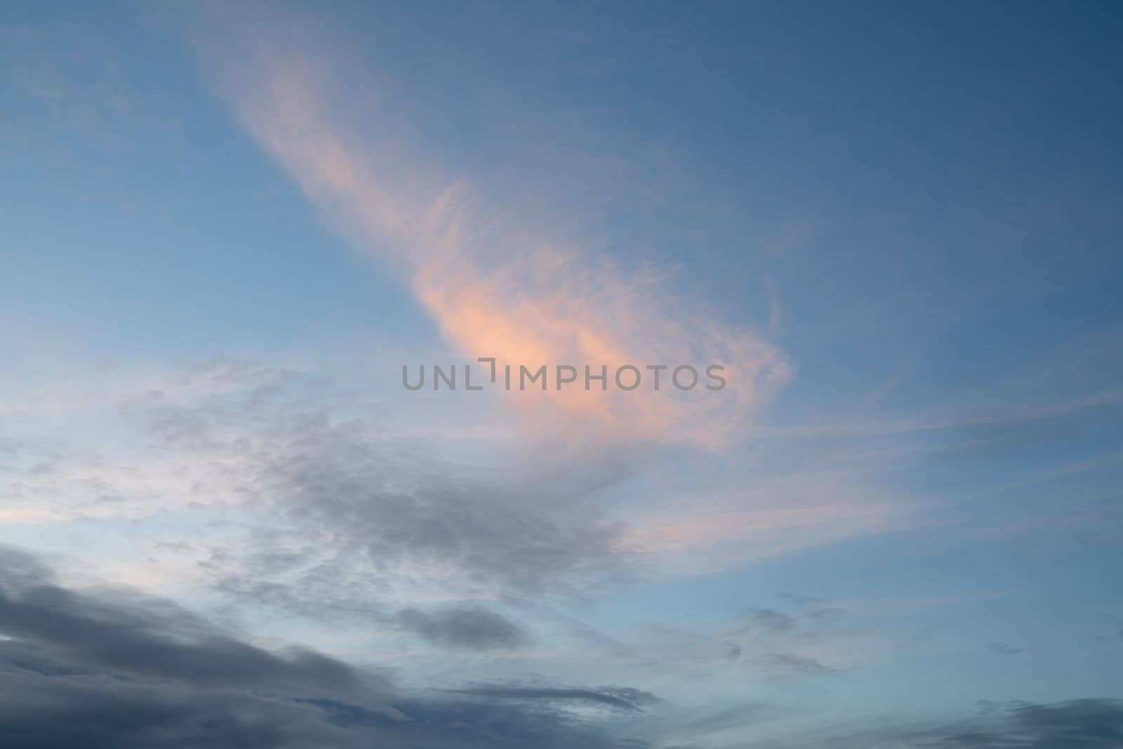 Sky with red-colored clouds by alfotokunst