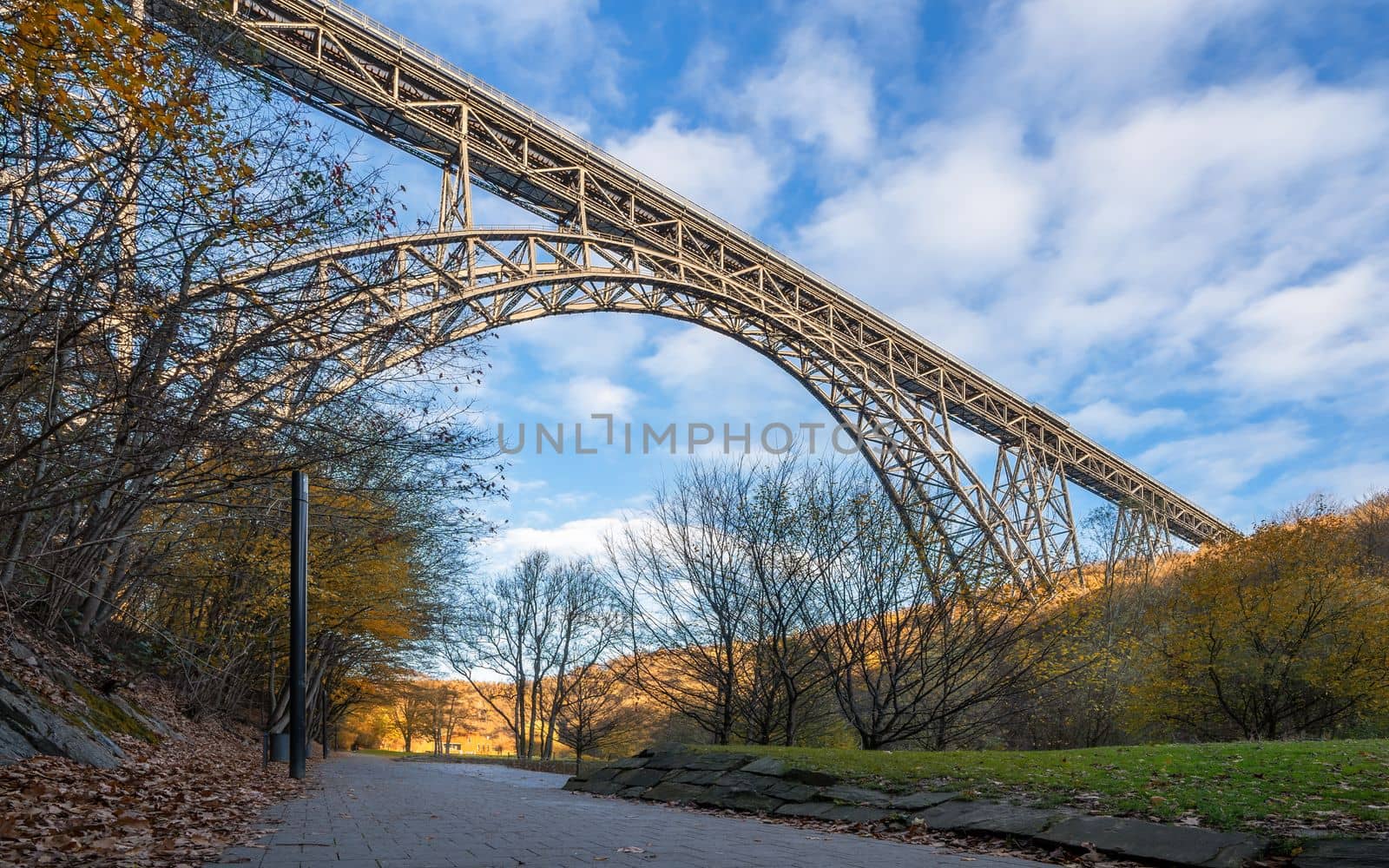 Mungstener Bridge at sunset, Bergisches Land, Solingen, Germany by alfotokunst