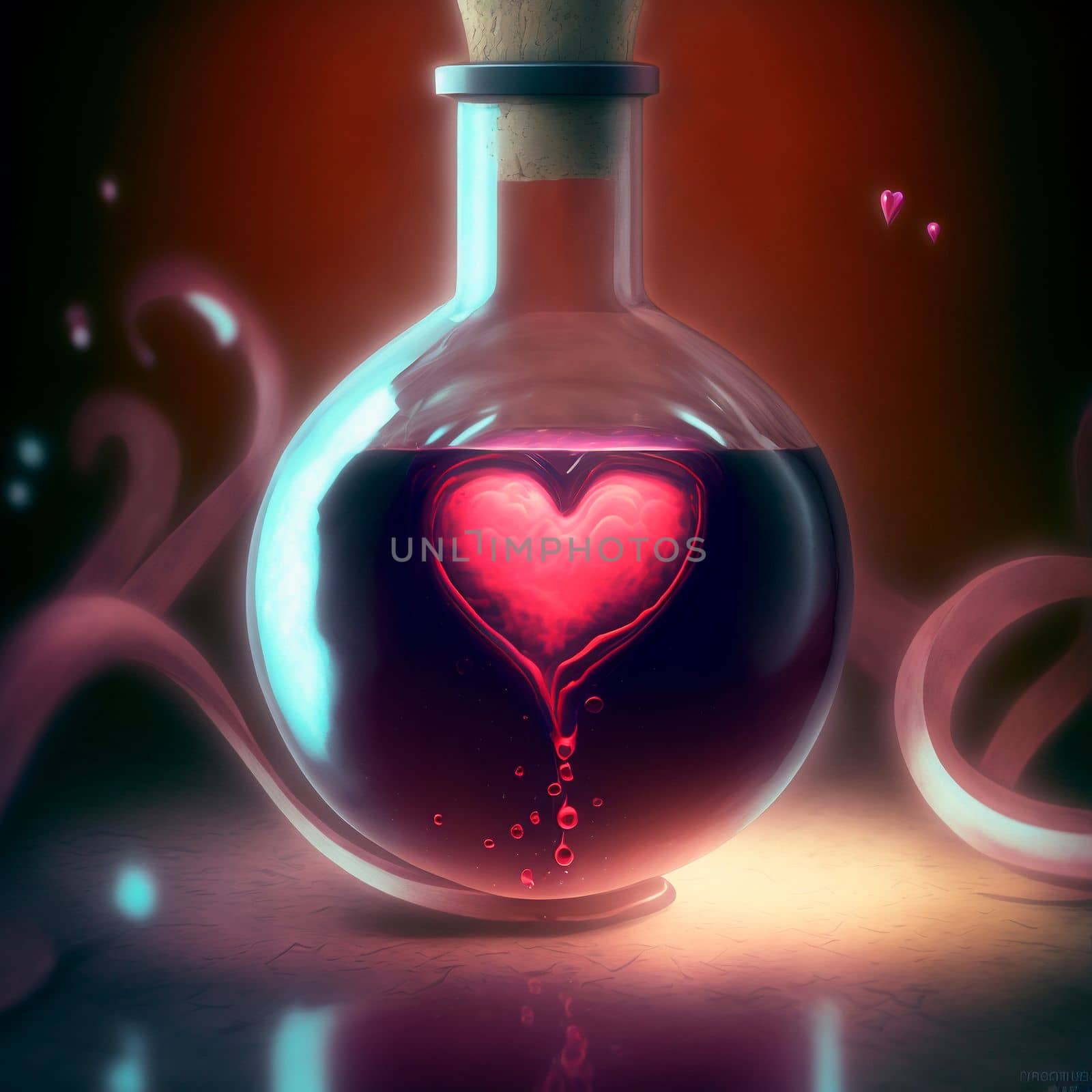 Image of a potion in the style of fantasy. High quality illustration