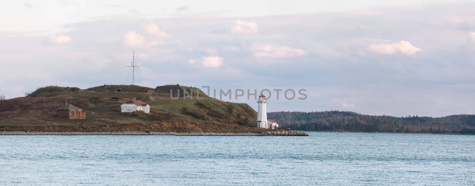 Lighthouse on Georges Island, Halifax Harbour, Halifax Nova Scotia Canada