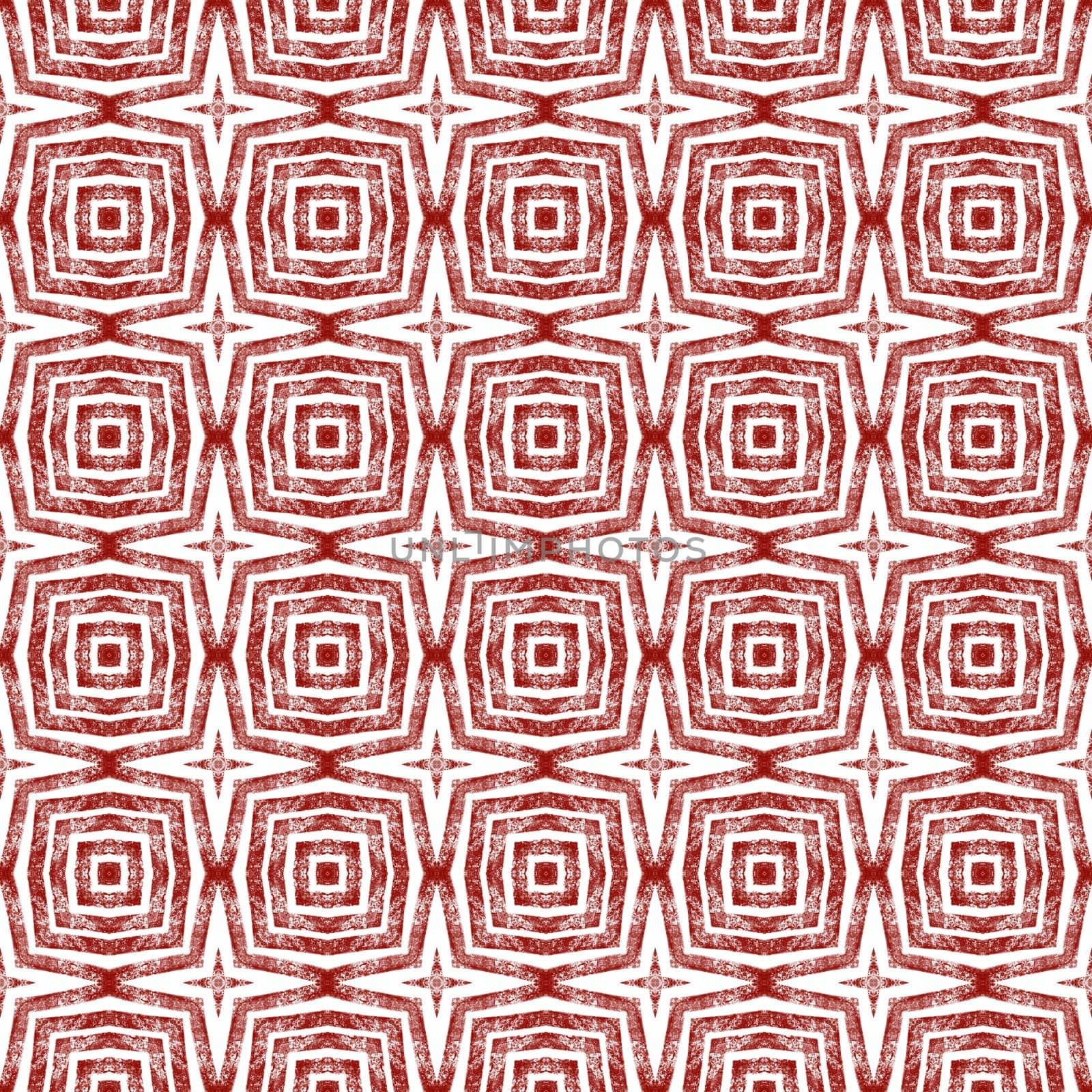 Textured stripes pattern. Wine red symmetrical kaleidoscope background. Trendy textured stripes design. Textile ready symmetrical print, swimwear fabric, wallpaper, wrapping.