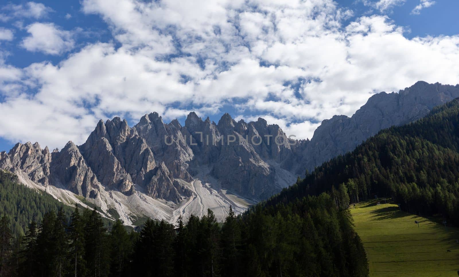 Summer Dolimites Alps high mountains panoramic view. High quality photo