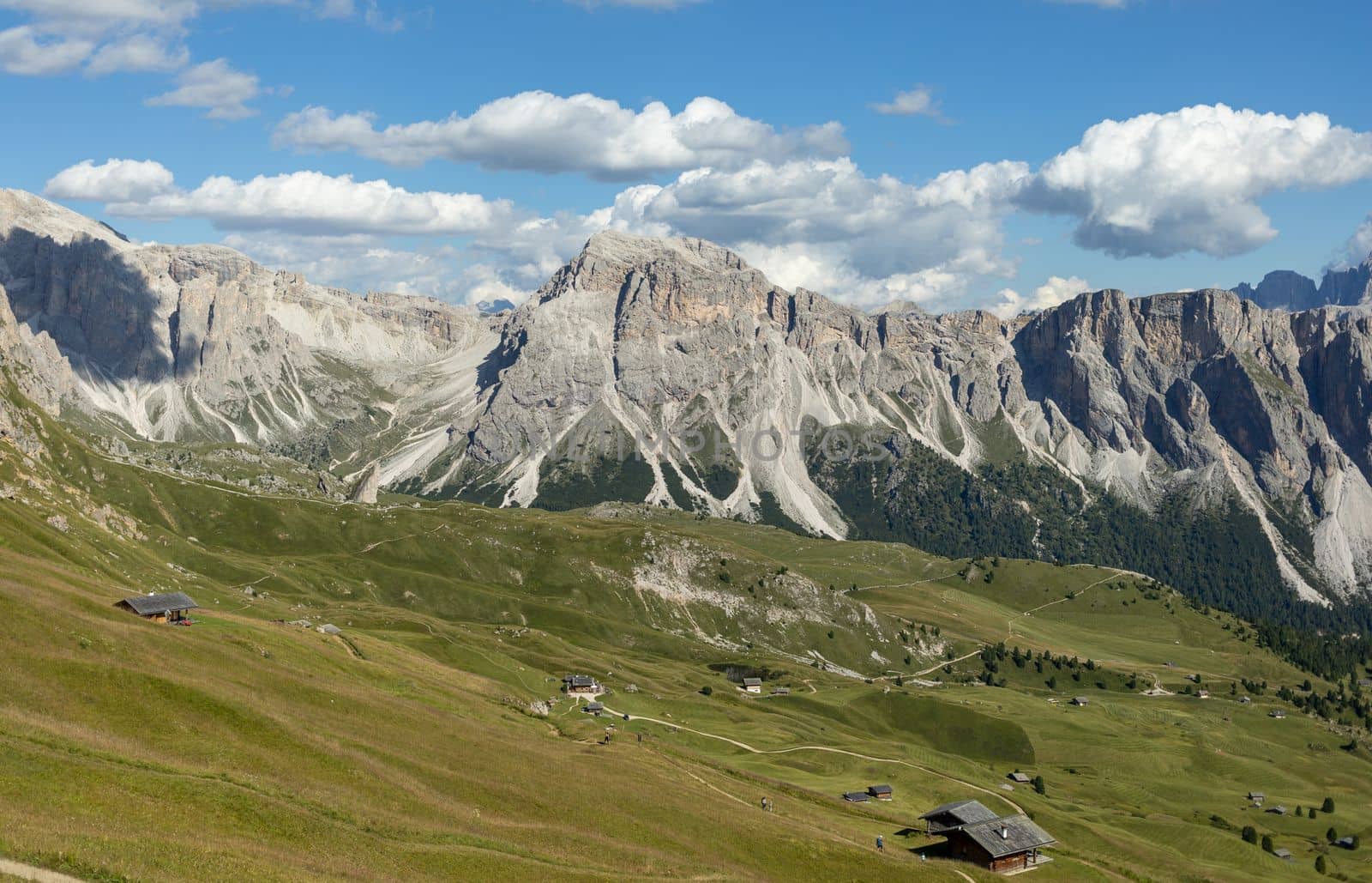 Summer Dolimites Alps high mountains panoramic view by Chechotkin