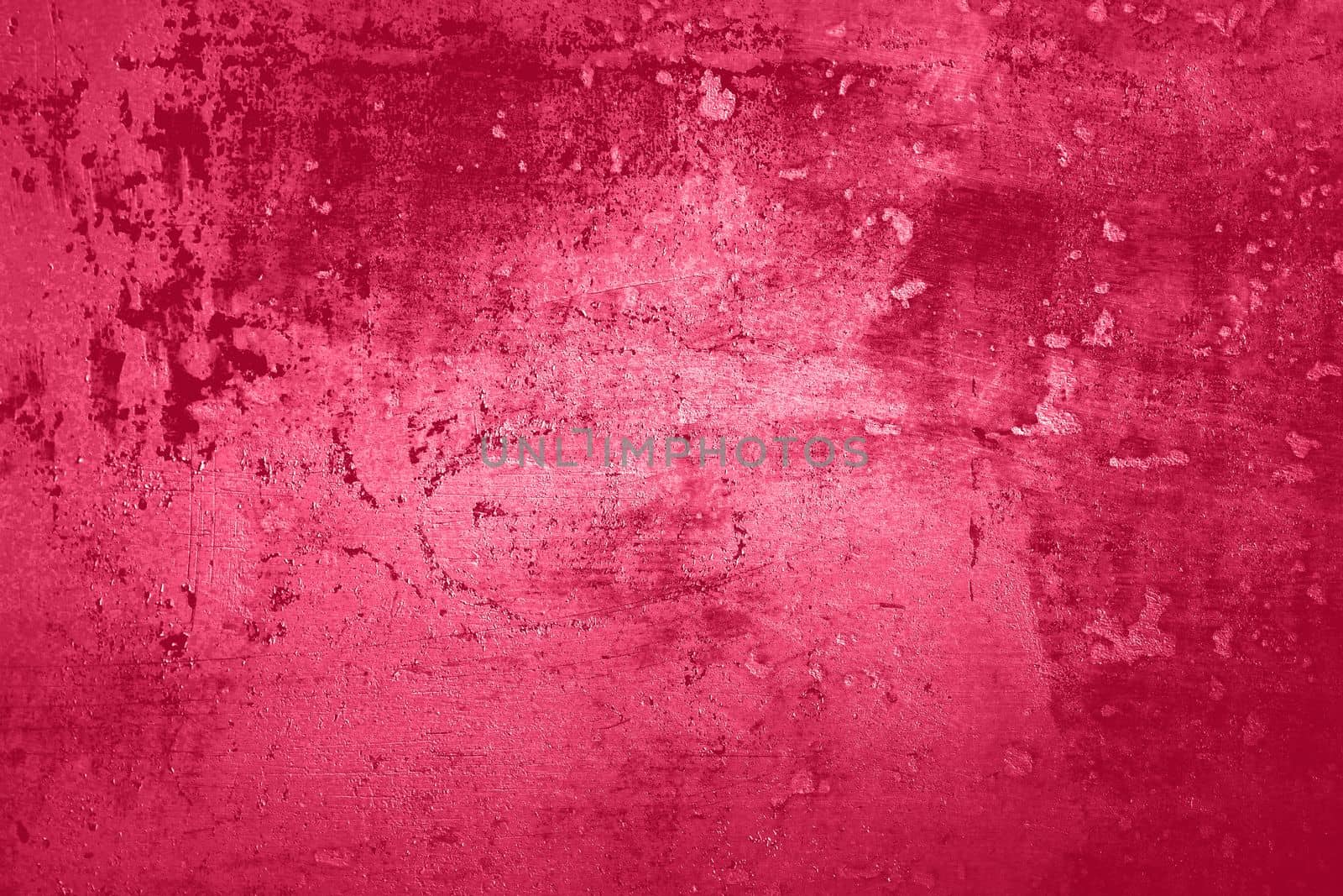 Viva Magenta toned colour grunge decorative navy dark wall background. Art rough stylized texture banner trendy color 2023. Grunge Viva Magenta color texture