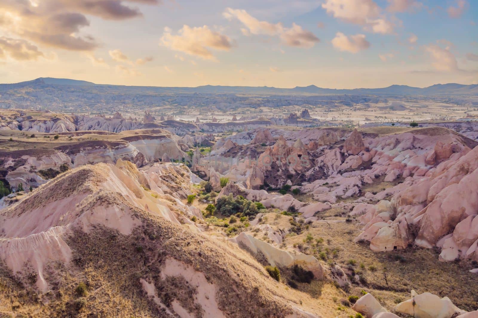 Meskendir Valley, Pink Valley. Cappadocia Turkey. Travel to Turkey concept by galitskaya