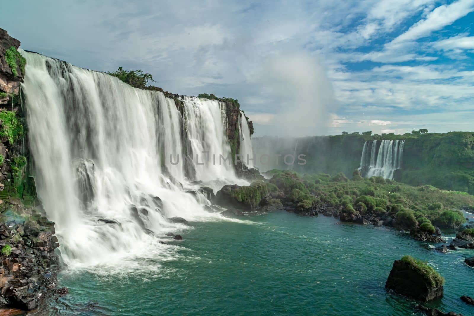 Iguazu Falls on the border of Brazil and Argentina in South America. High quality photo
