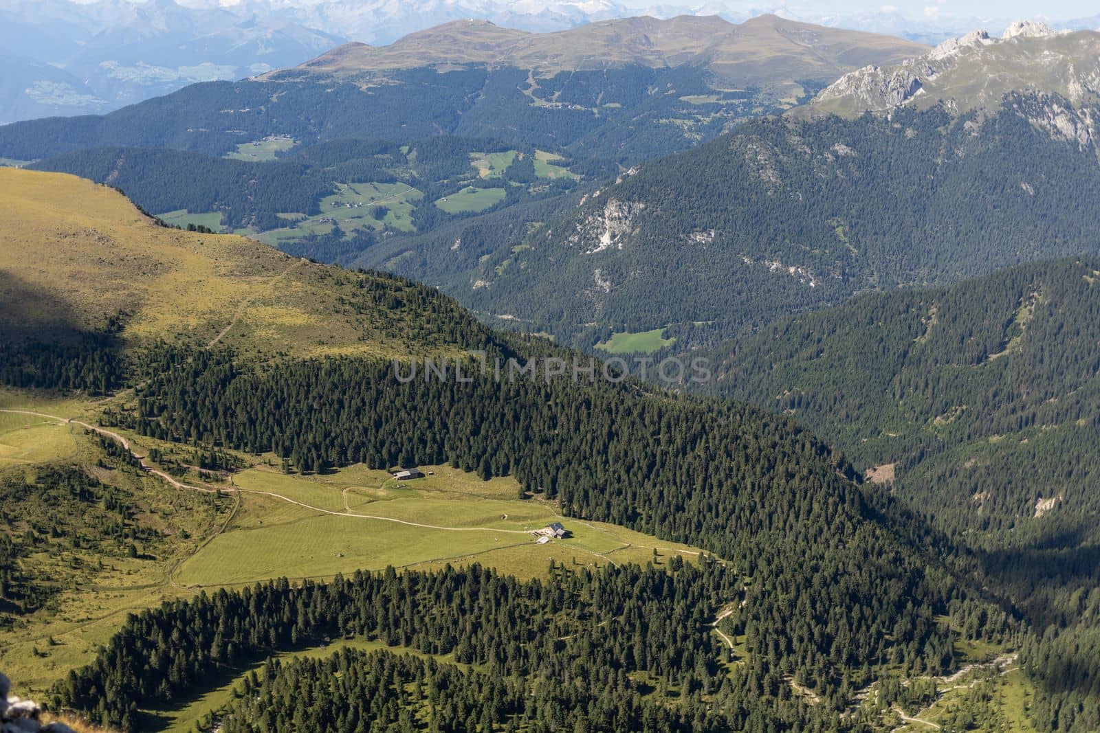 Summer Dolimites Alps high mountains panoramic view by Chechotkin