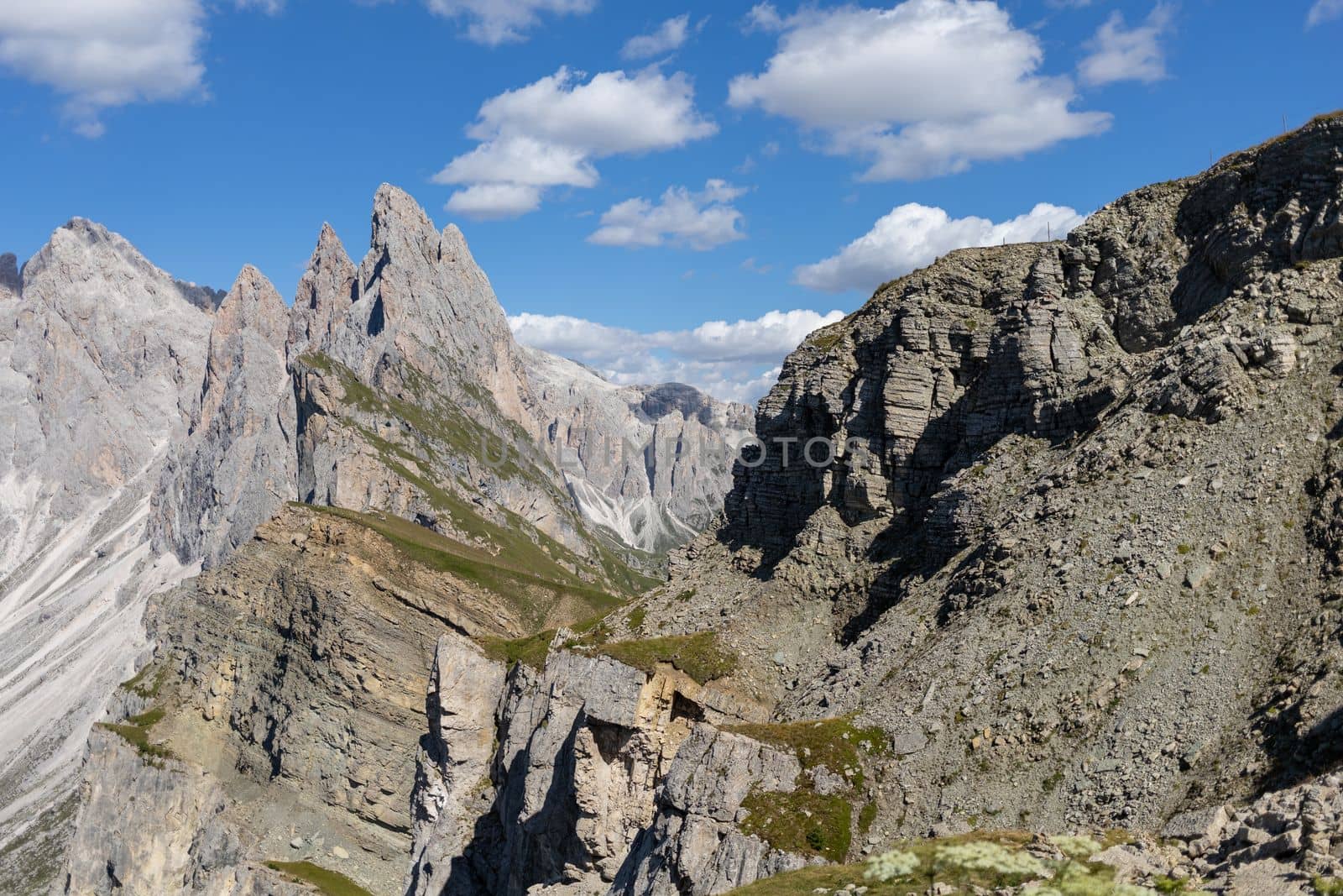 Summer Dolimites Alps high mountains panoramic view. High quality photo