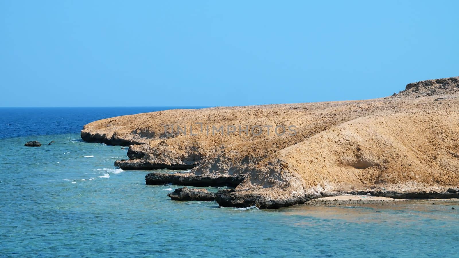 summer, sea, beautiful seascape. Mountains and the sea. The combination of the desert and the sea. High quality photo