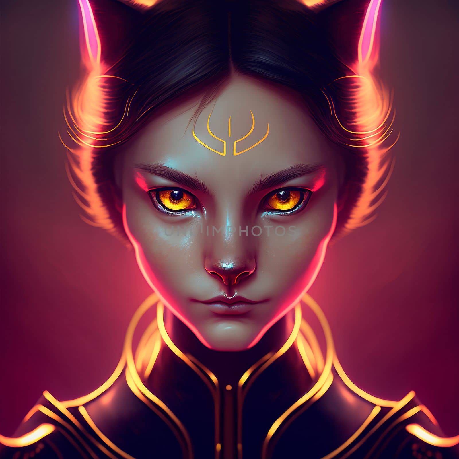 Cat girl in armor by NeuroSky