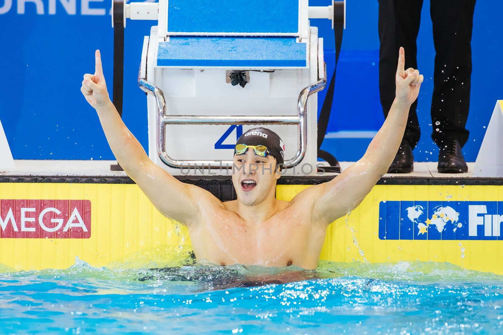 MELBOURNE, AUSTRALIA - DECEMBER 16: Daiya SETO (JPN) wins the Men's 200m Breaststroke final at the 2022 FINA World Short Course Swimming Championships at Melbourne Sports and Aquatic Centre on December 16, 2022 in Melbourne, Australia