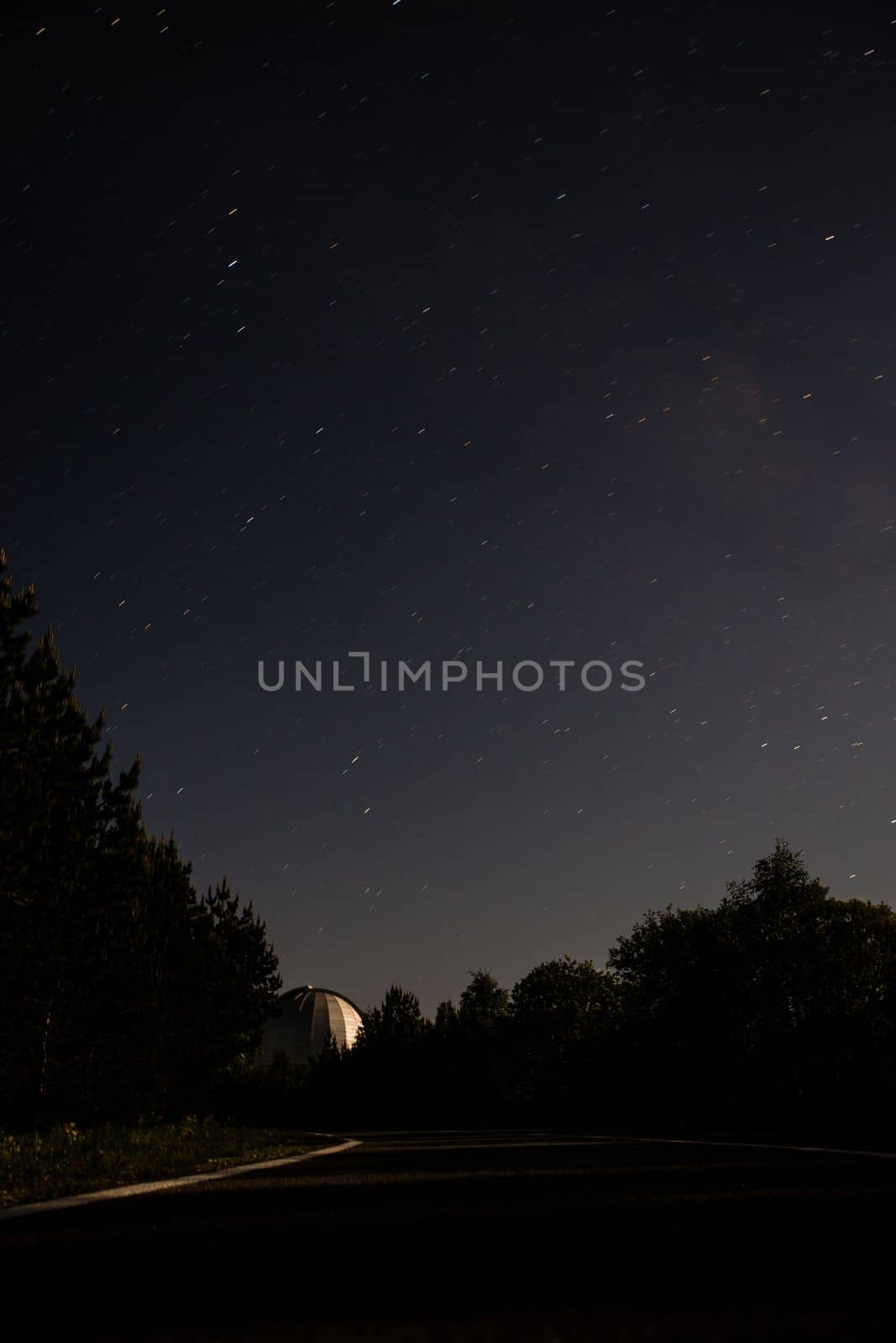 Night starry sky in mountains. High quality photo