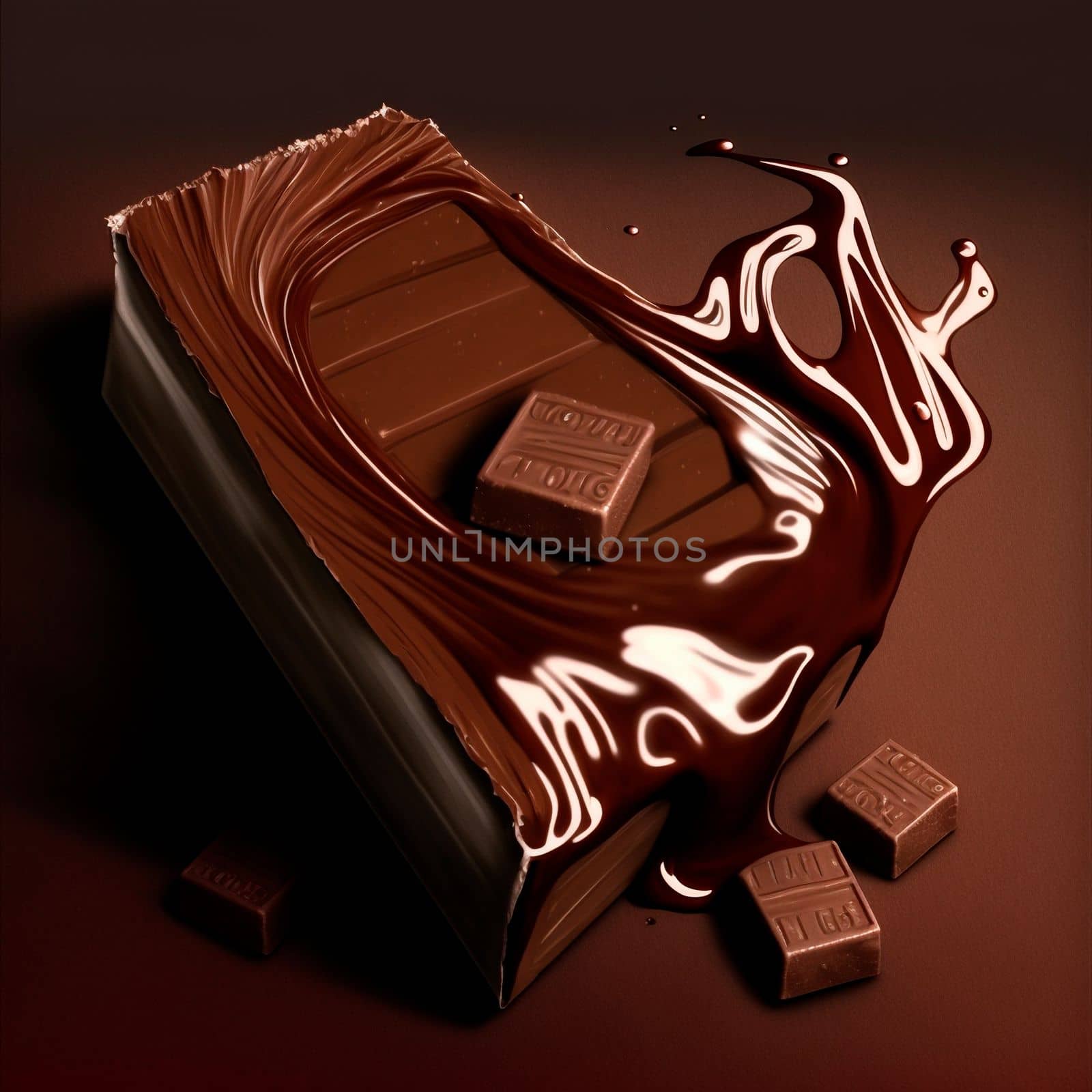 illustration of beautiful chocolate platter. High quality illustration