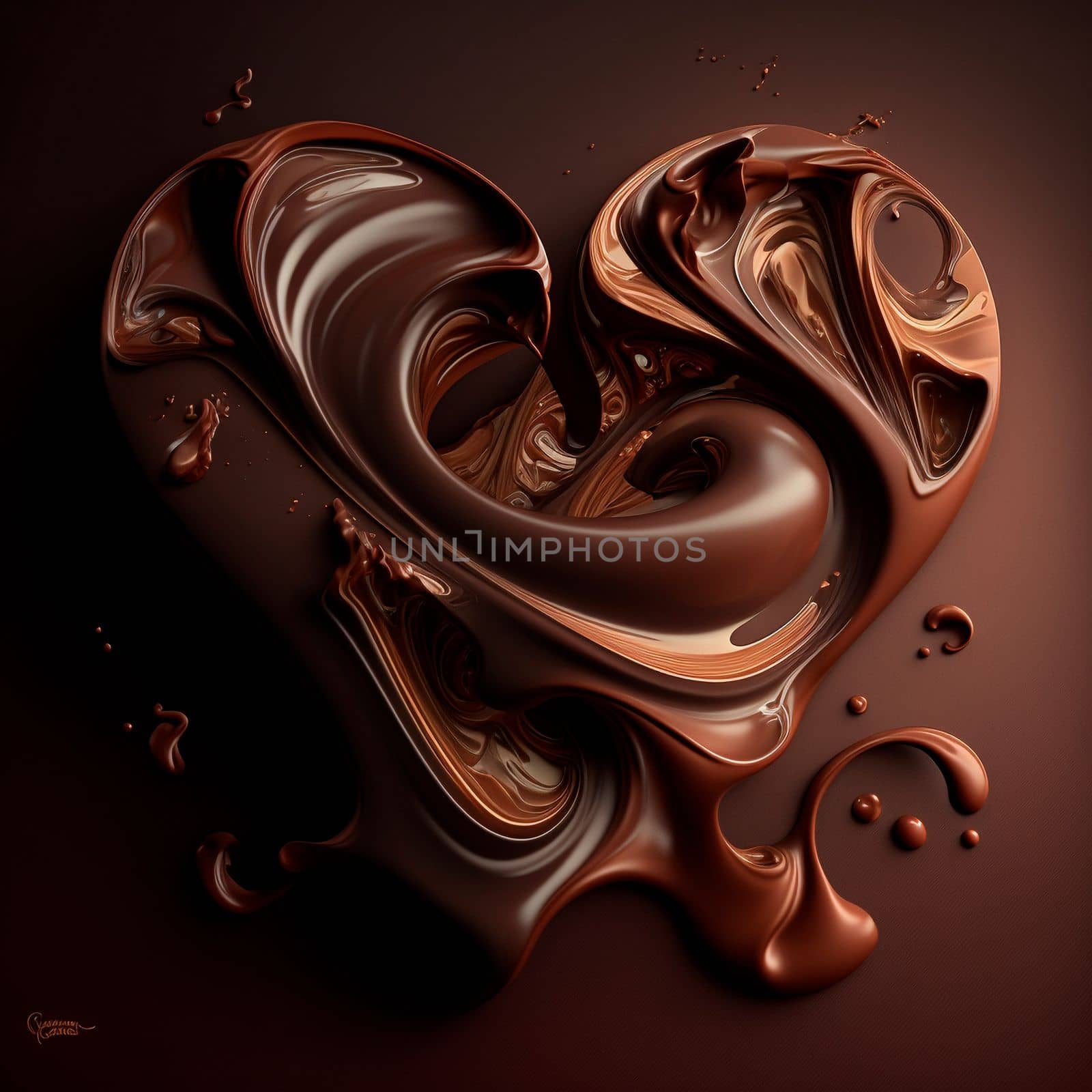 illustration of beautiful chocolate platter. High quality illustration