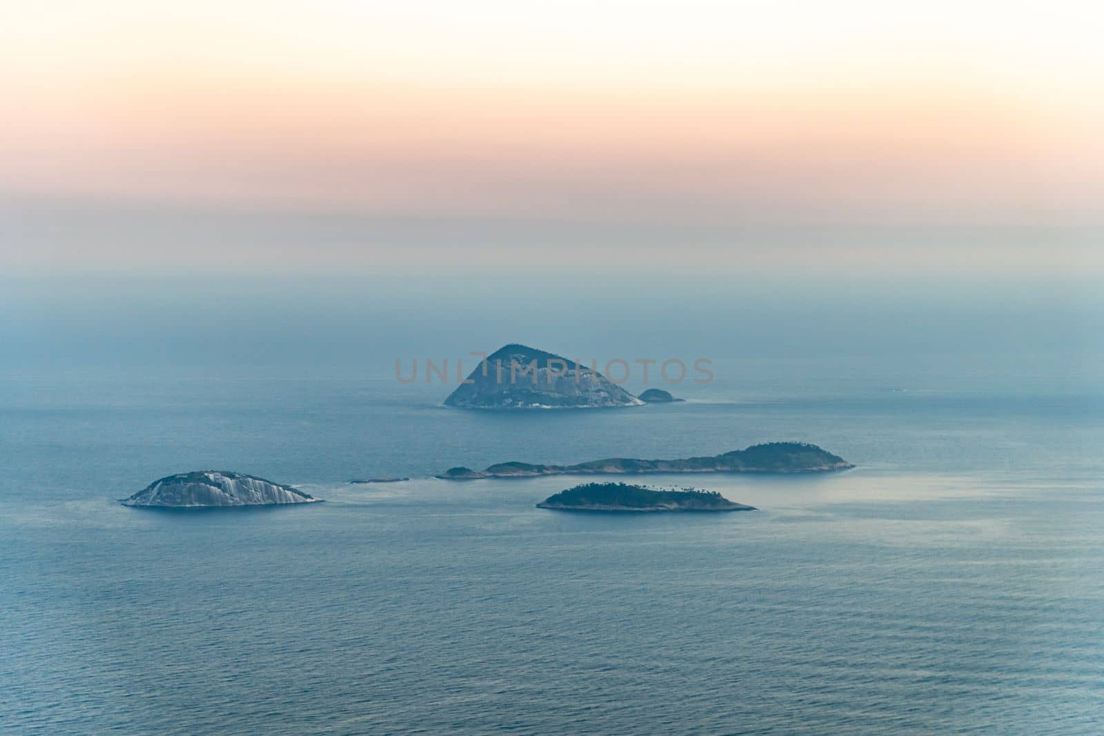 islands and rocks off the coast of Rio de Janeiro, Brazil. High quality photo