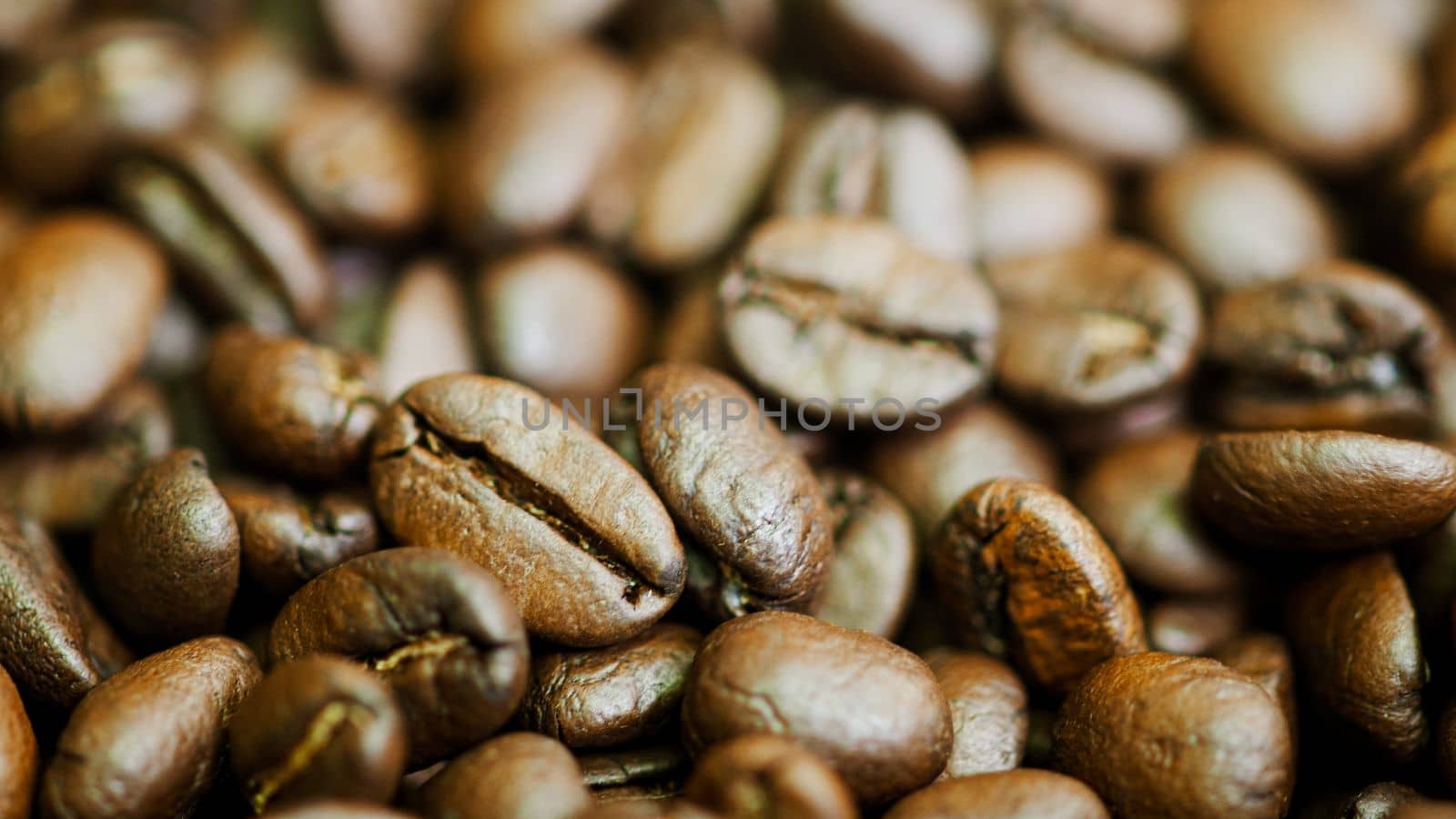 brown roasted coffee beans macro closeup making the blend series