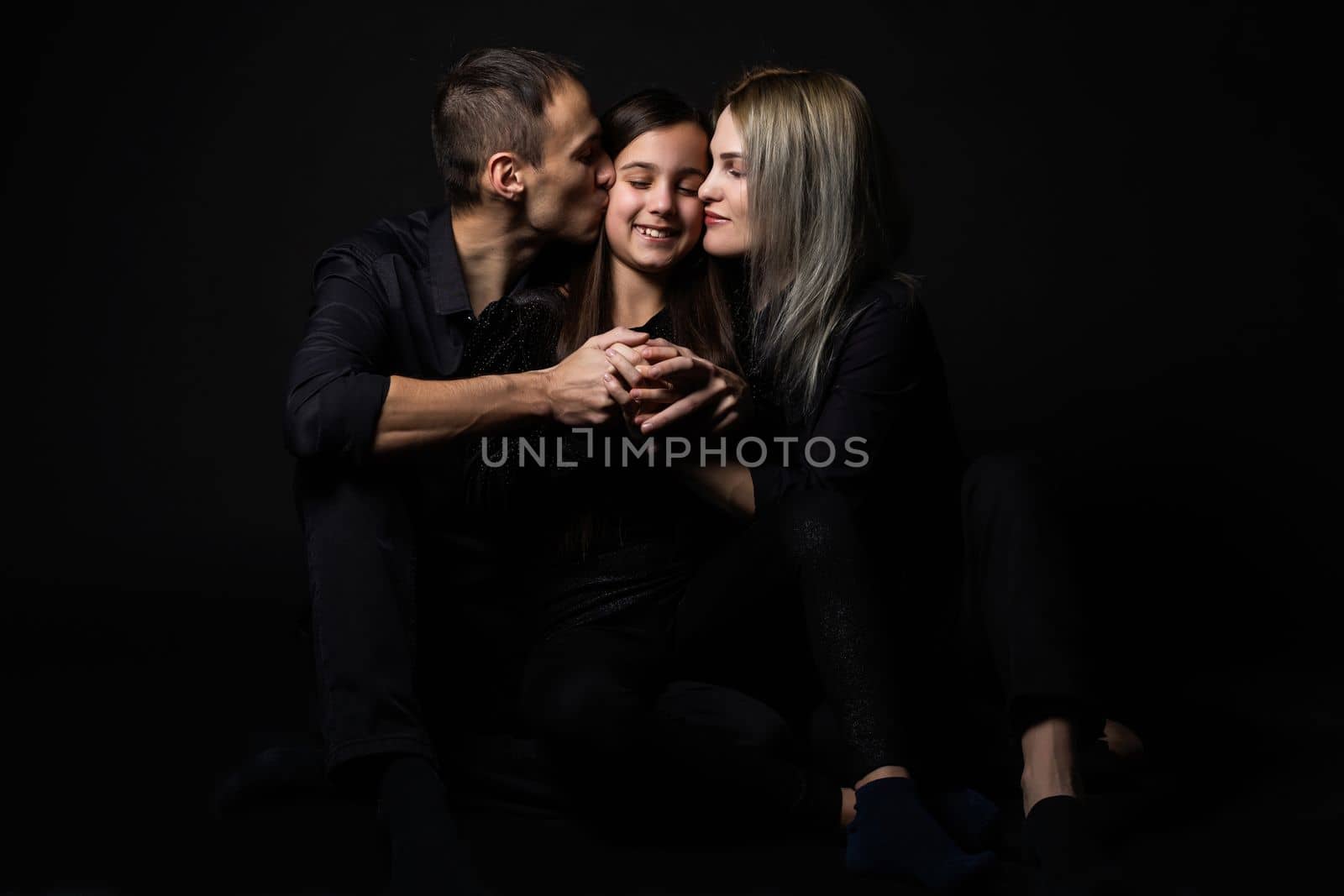 Family portrait on black background by Andelov13