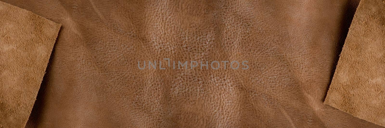 Texture of brown leather. Texture of natural brown leather. Background for design or project by SERSOL