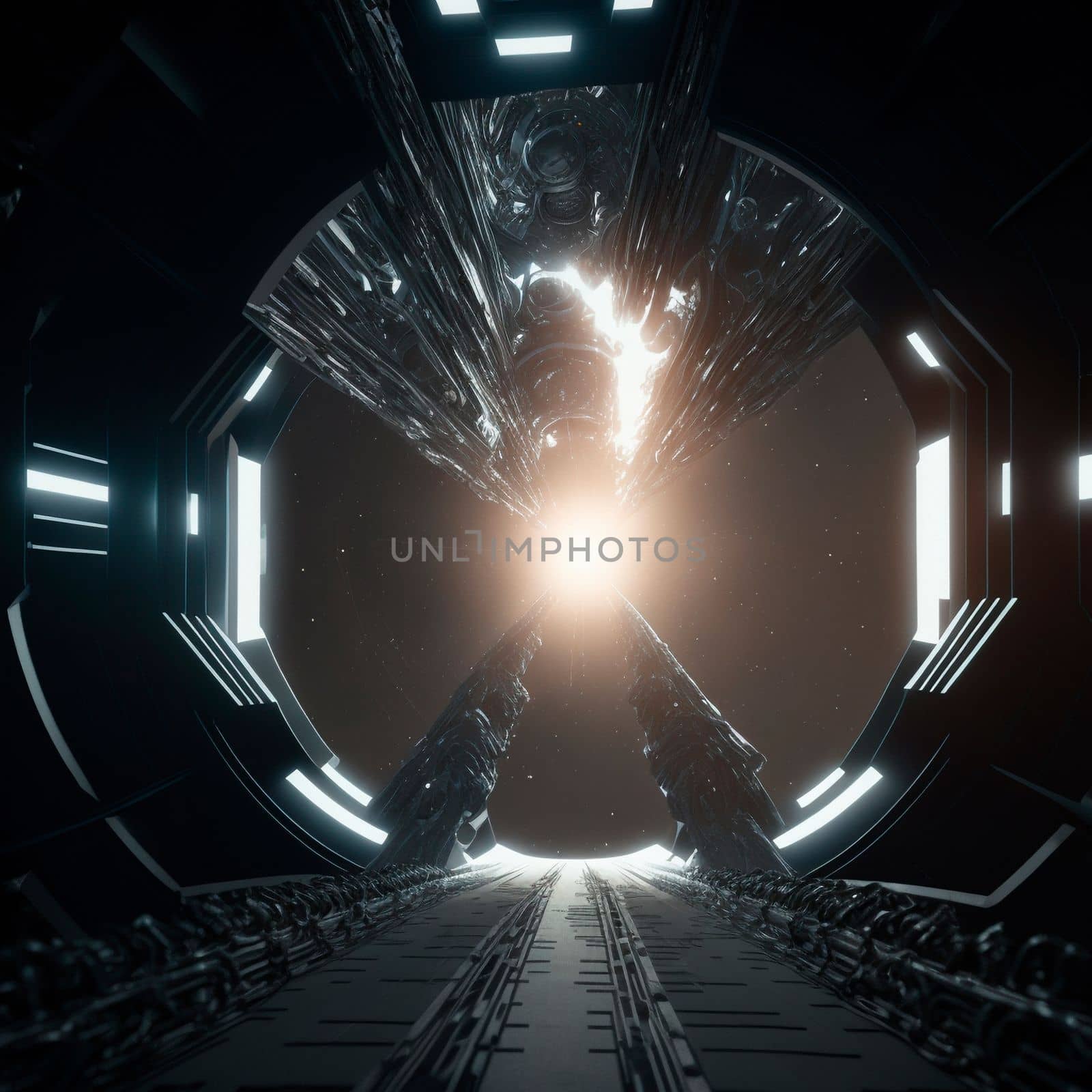 Space portal, space view, event horizon. Universe of Interstellar by NeuroSky