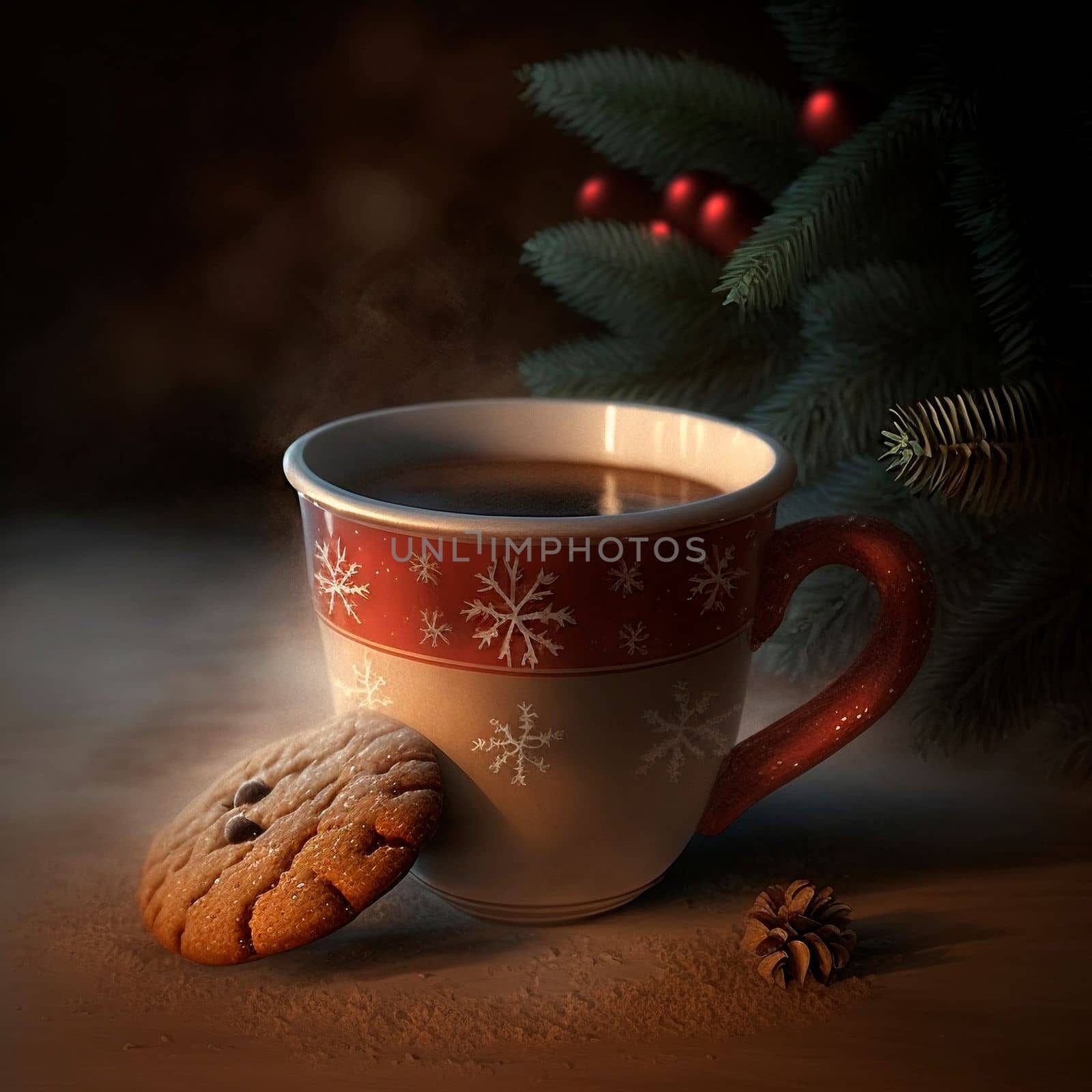 Christmas mug with coffee  by NeuroSky