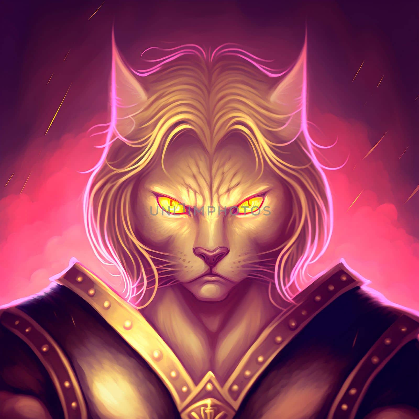 Fantasy Cat-Man. High quality illustration