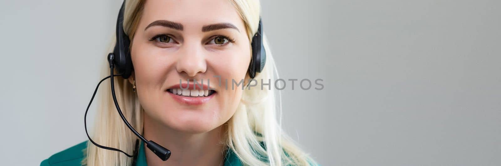 Pretty happy businesswoman looking at camera, head shot portrait of friendly attractive life coach posing with wide toothy smile, successful company manager feeling motivated, loves her job