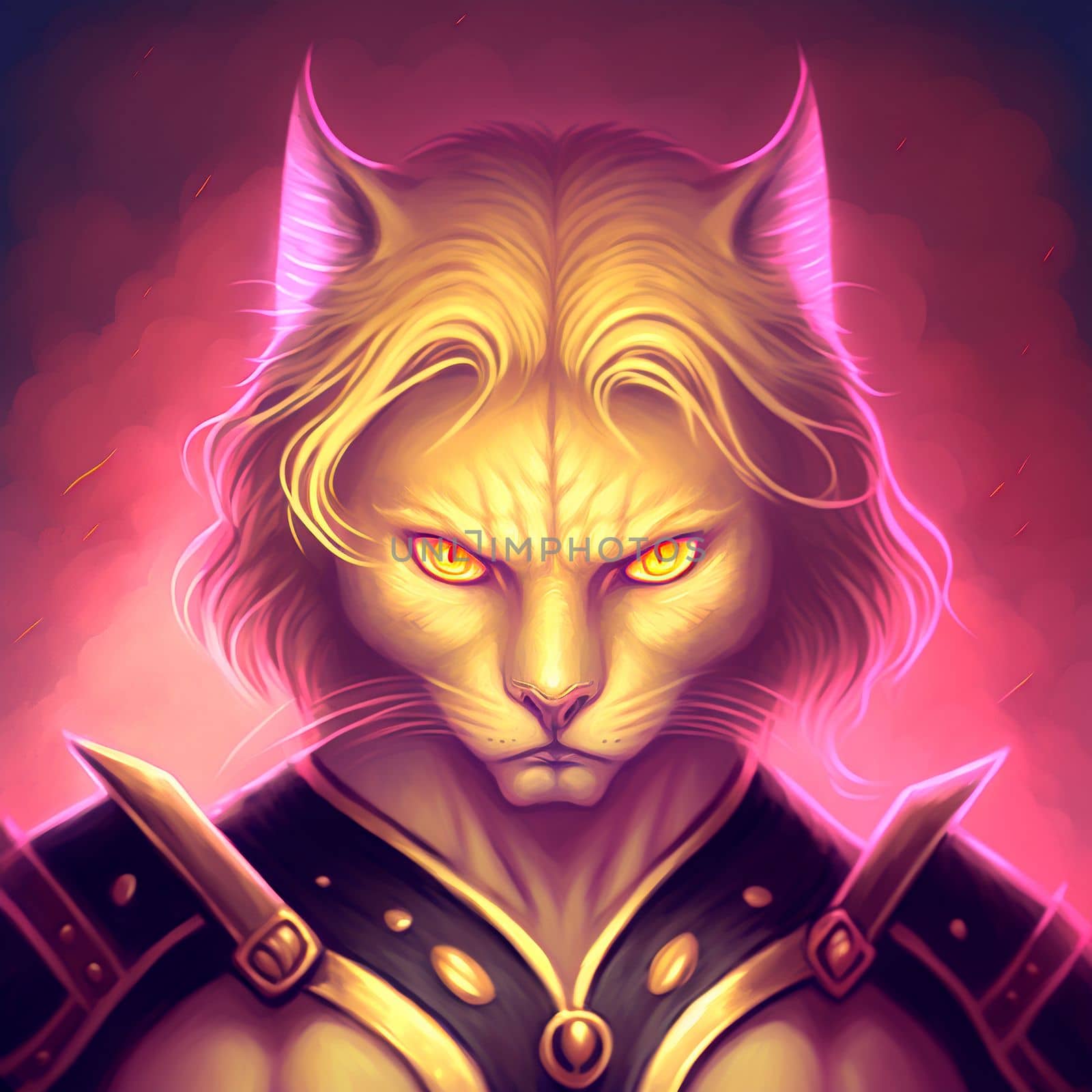 Fantasy Cat-Man. High quality illustration