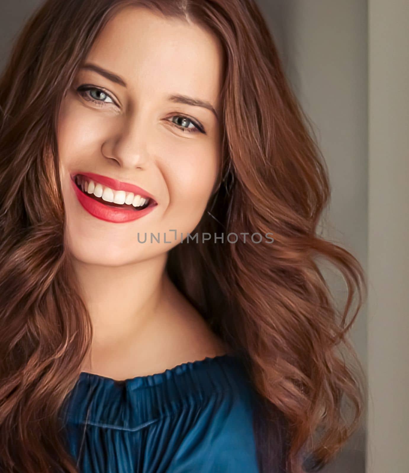 Beauty and femininity, beautiful woman smiling, natural portrait by Anneleven