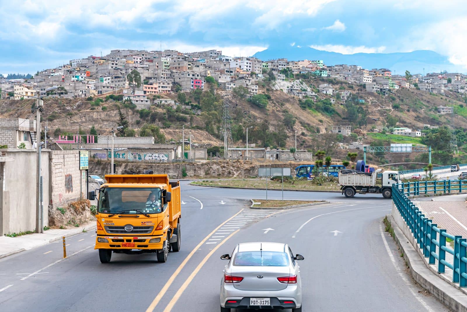 Quito, Ecuador - September 26, 2022: car traffic in city . High quality photo