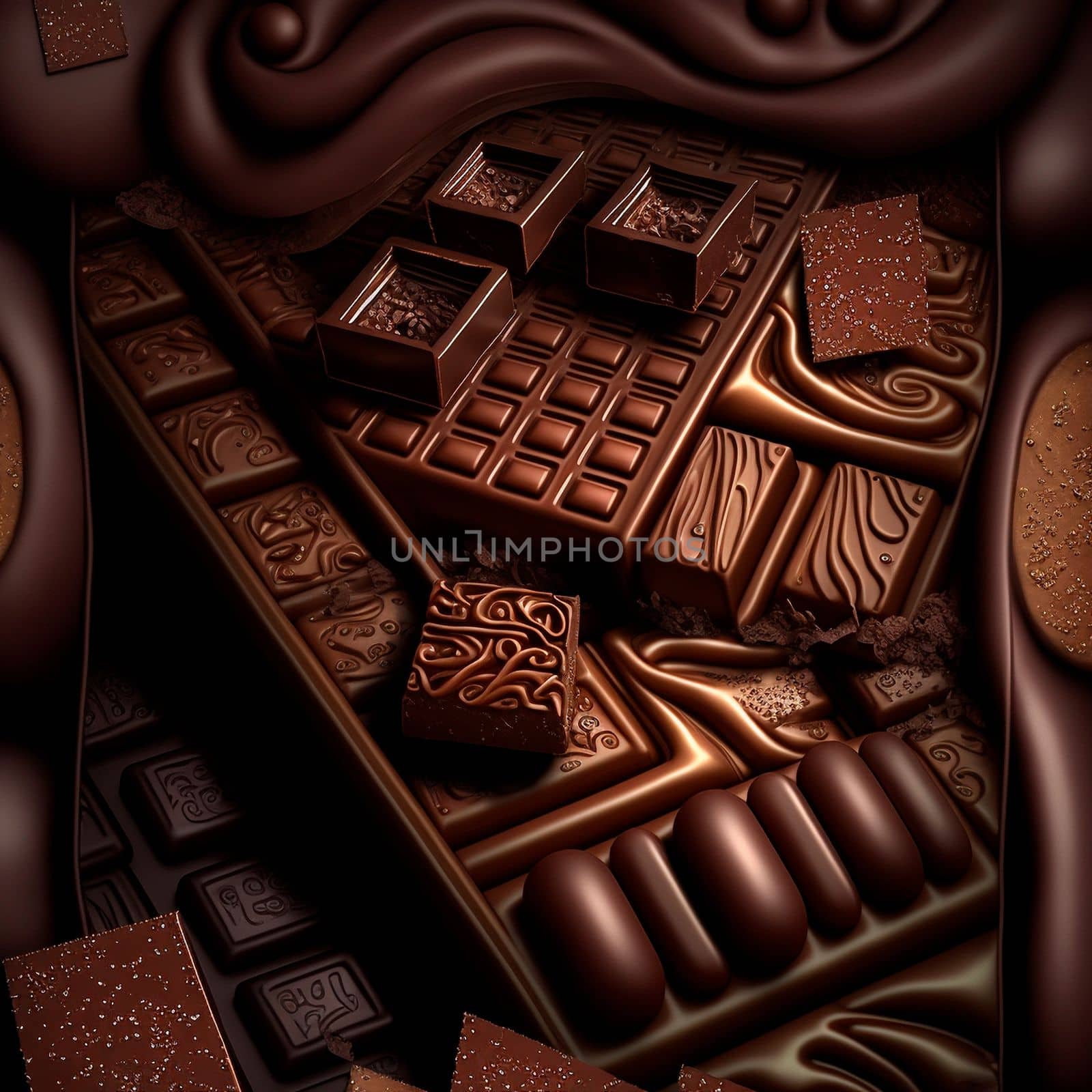 illustration of beautiful chocolate platter by NeuroSky