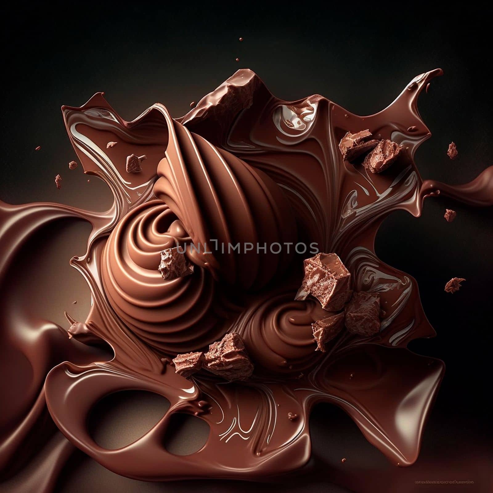 illustration of beautiful chocolate platter. High quality illustration