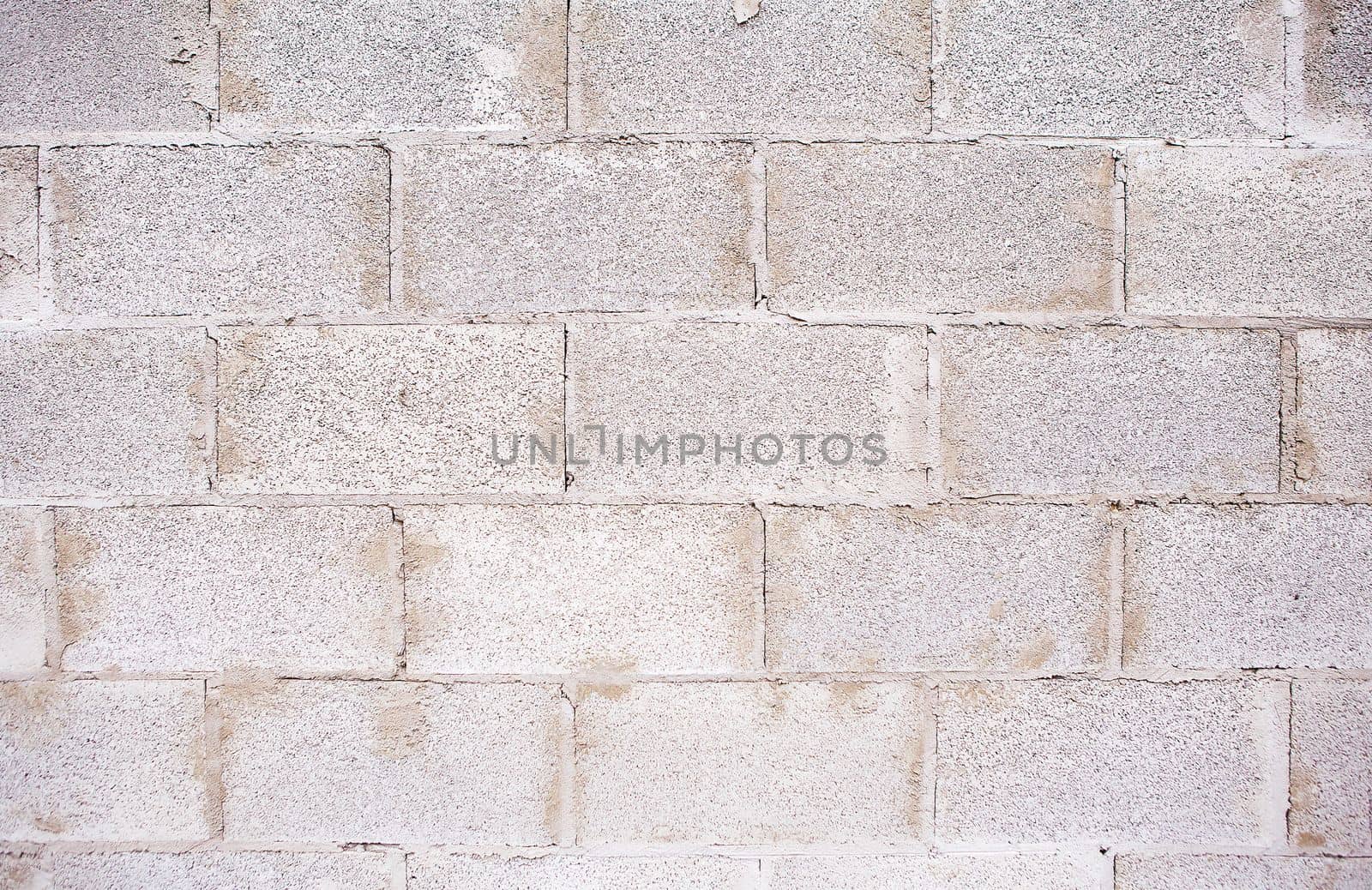 White brick wall, perfect as a background.