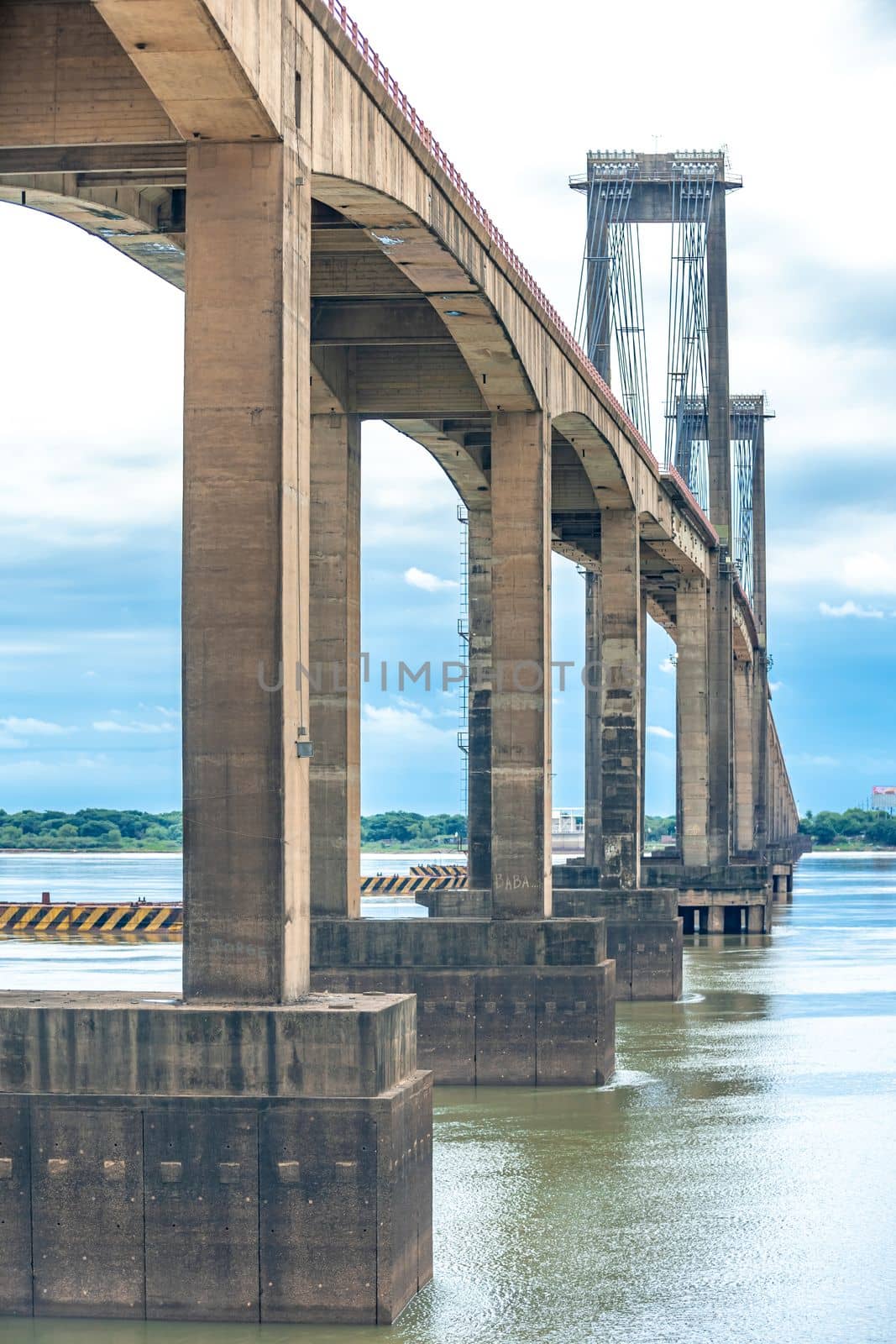 General Belgrano Bridge in Argentina on the Parana River by Edophoto