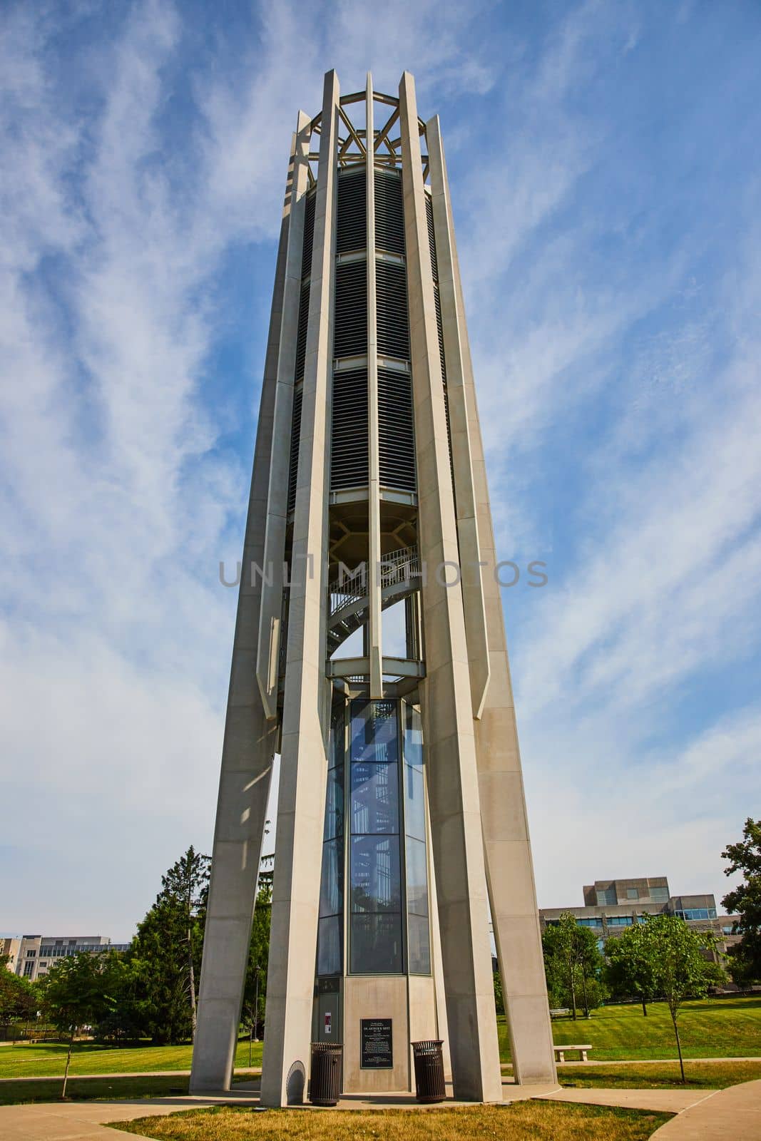 Image of Bloomington Indiana University staircase tower for overlook